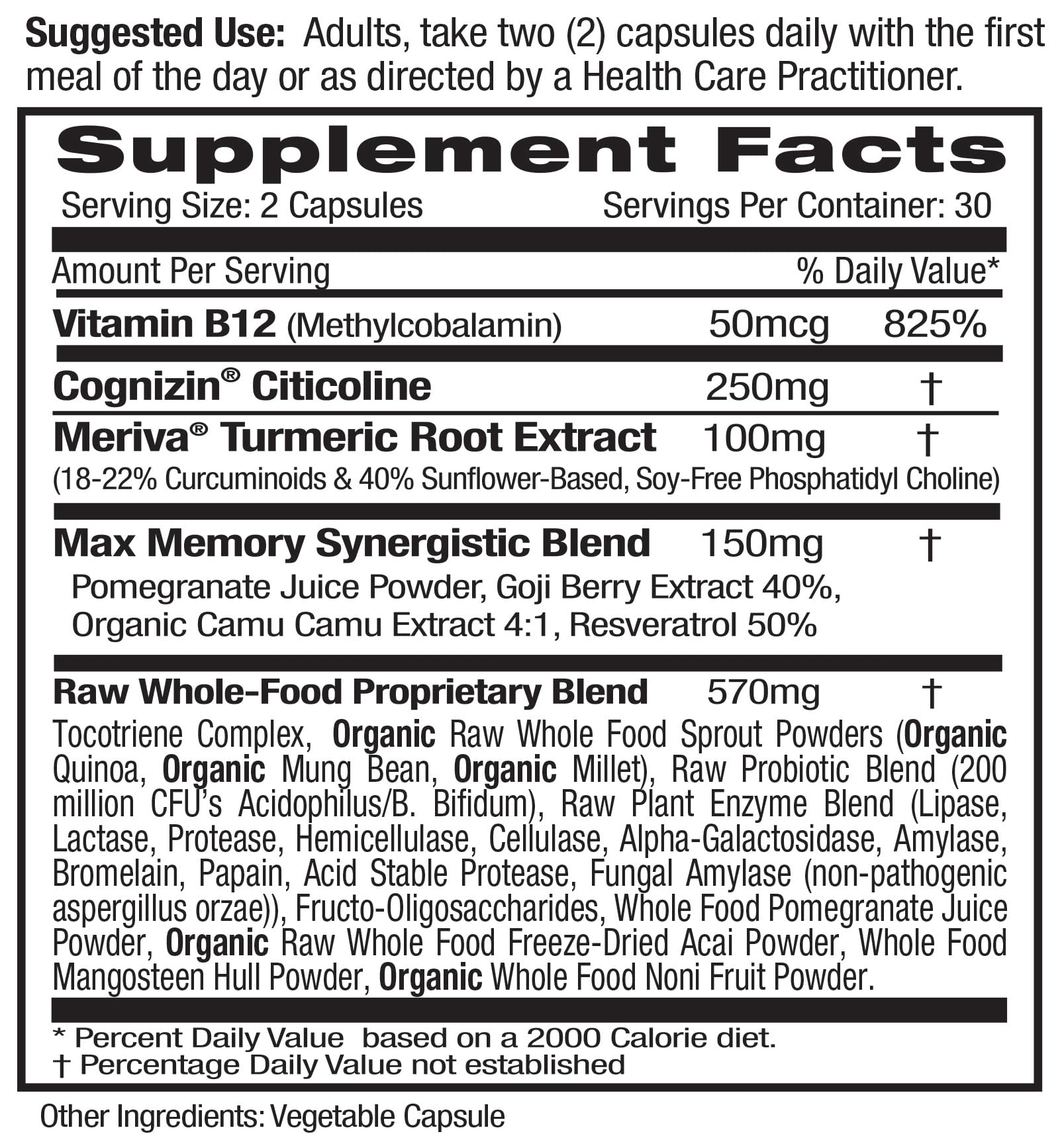 Capsules Memory Health Emerald Labs, énergie mentale et clarté potentielles.