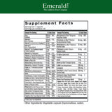 EMERALD LABS Gélules végétales, capsules faciles à avaler pour soutien nutritionnel quotidien.