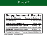 Gélules végétales Emerald Labs Meriva Turmeric Plus, format vegan pour le quotidien