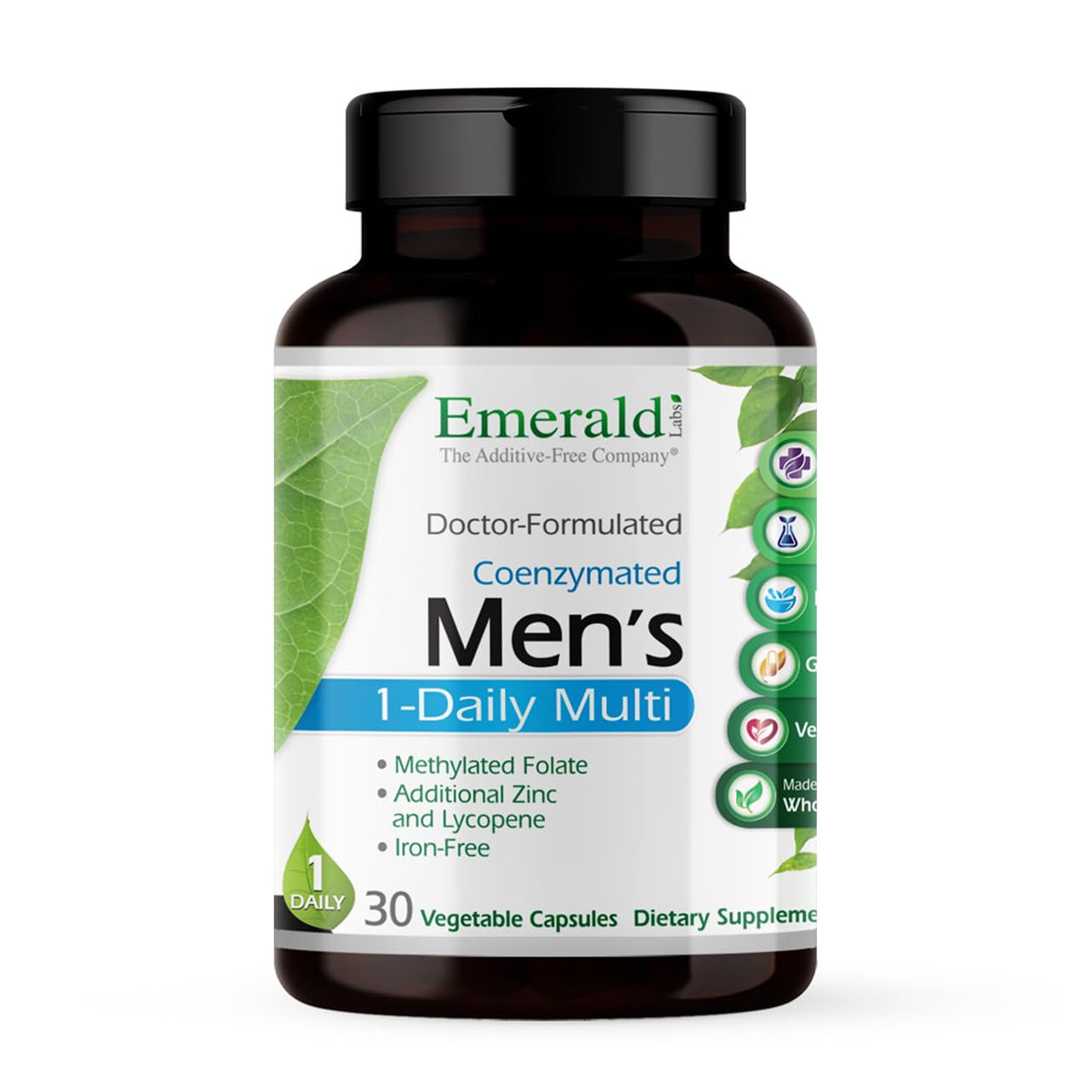 EMERALD LABS multivitamine pour homme – bouteille visible, soutien osseux potentiel.