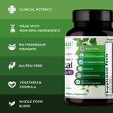 Folate méthylé et fer doux visibles dans la formule Emerald Labs Prenatal.