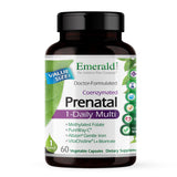 EMERALD LABS Prénatal: bouteille de capsules végétales faciles à avaler.