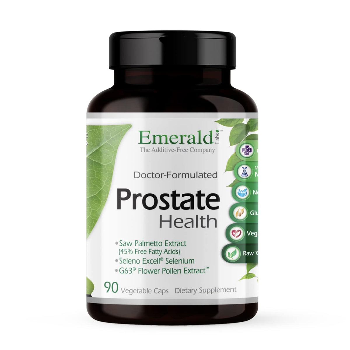 EMERALD LABS Prostate Health — bouteille visible, soutien potentiel de la fonction urinaire.