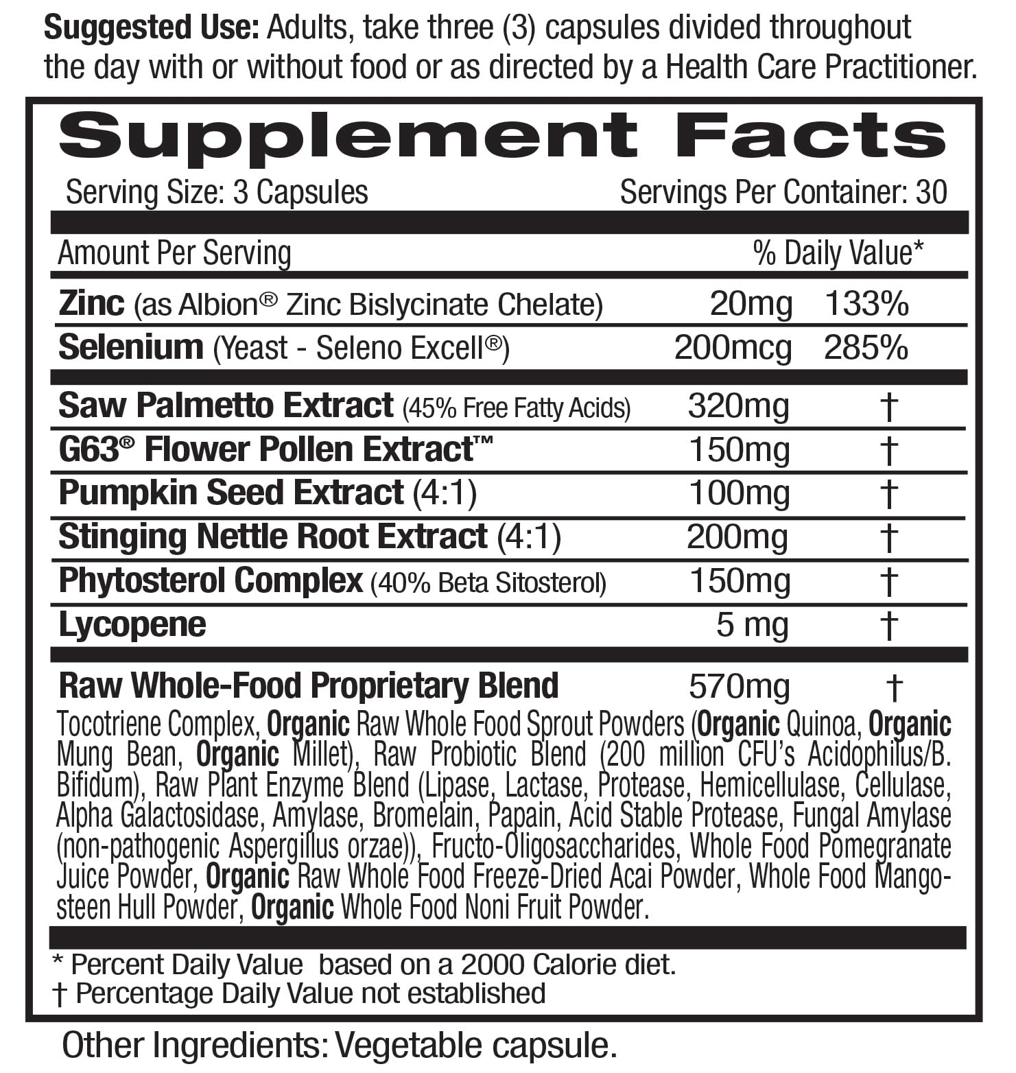 EMERALD LABS Prostate Health — capsules véganes, format pratique.
