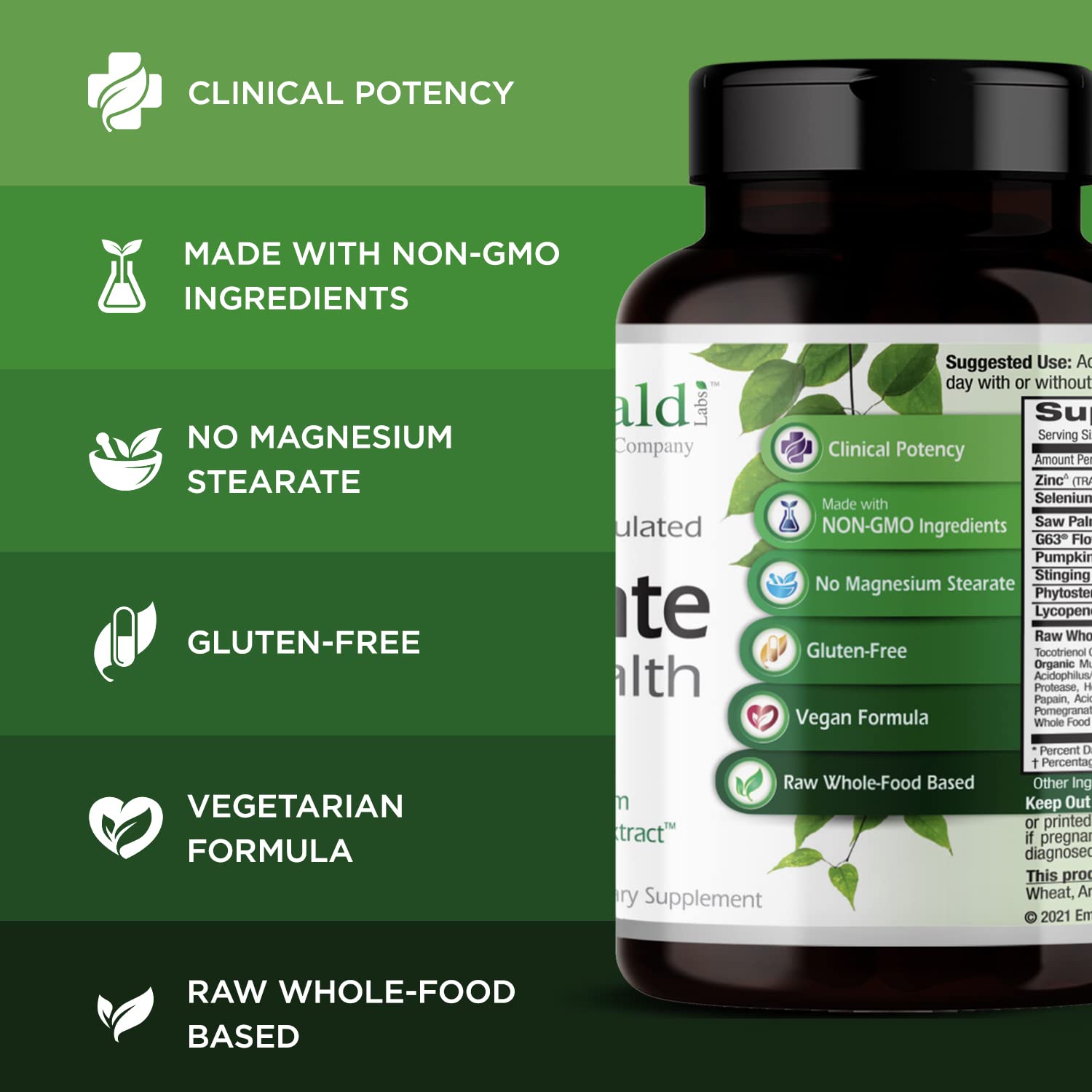 EMERALD LABS Prostate Health — lycopène, nutriment antioxydant.