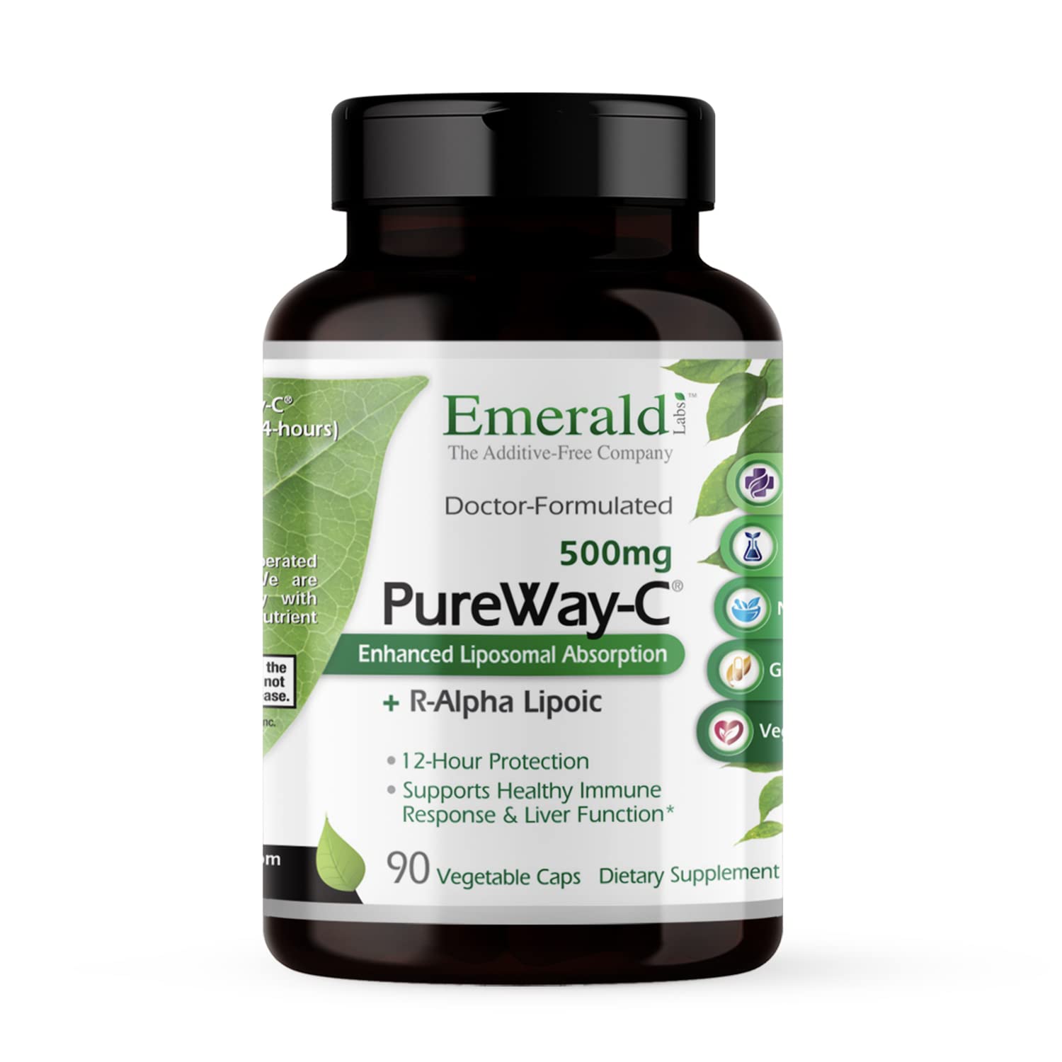 PureWay-C d’Emerald Labs : gelules végétales pour soutien immunitaire quotidien.