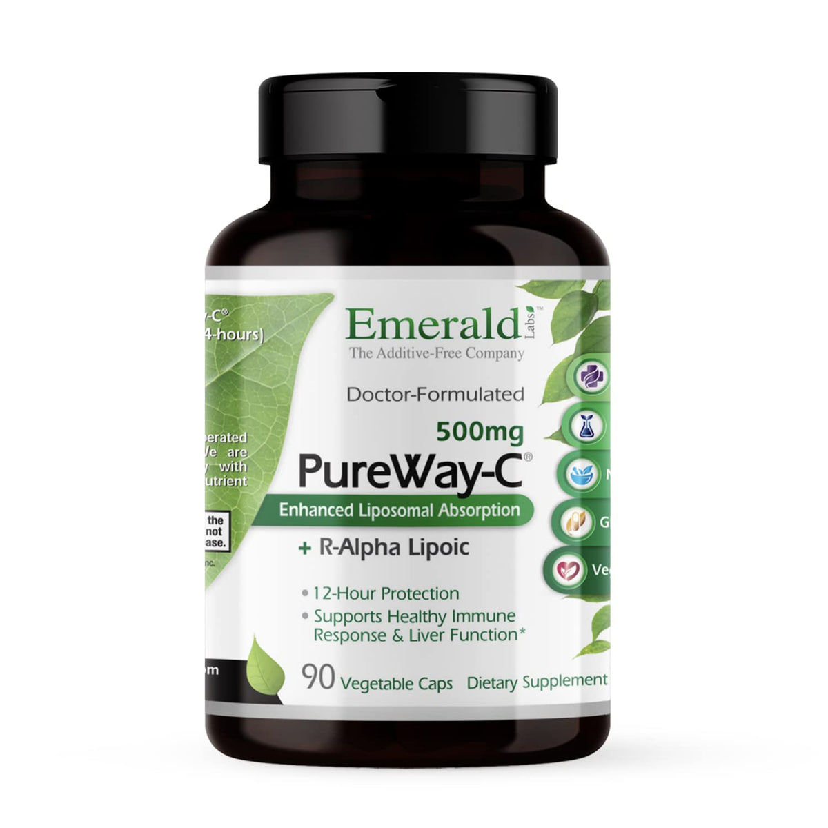PureWay-C d’Emerald Labs : gelules végétales pour soutien immunitaire quotidien.