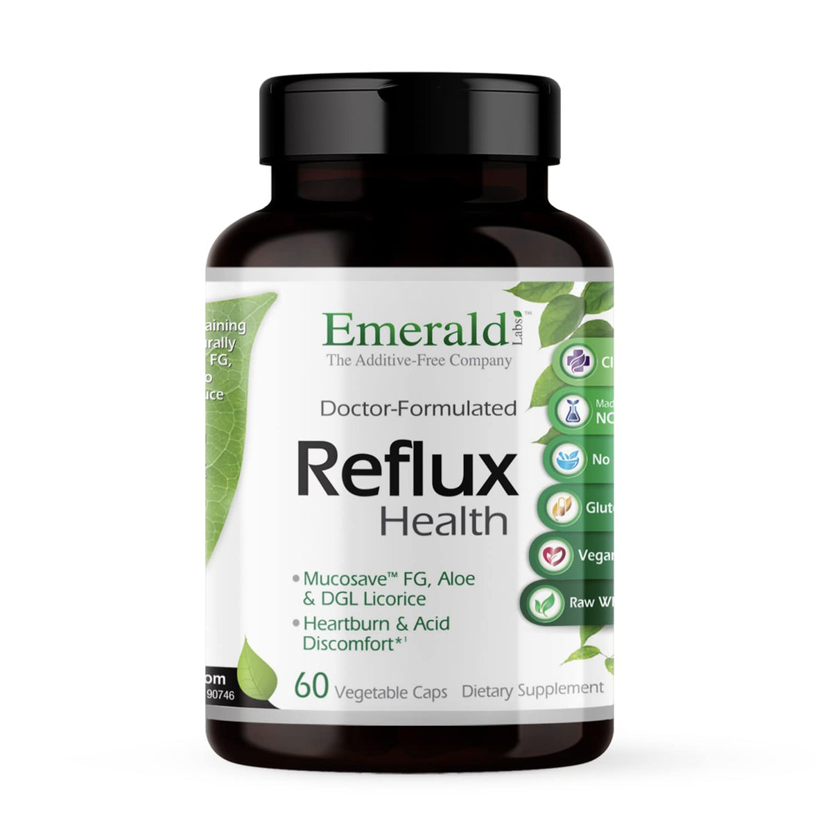 EMERALD LABS Reflux Health — emballage pratique pour une prise quotidienne.