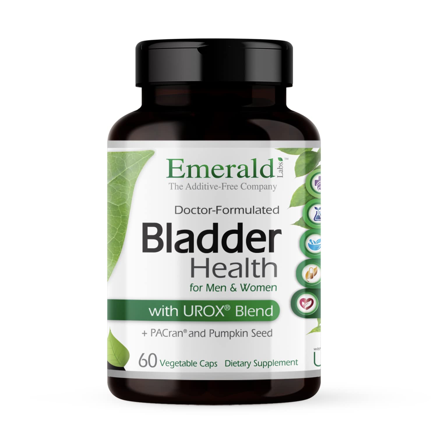 EMERALD LABS Santé Vessie – bouteille de capsules, soutien quotidien potentiel.