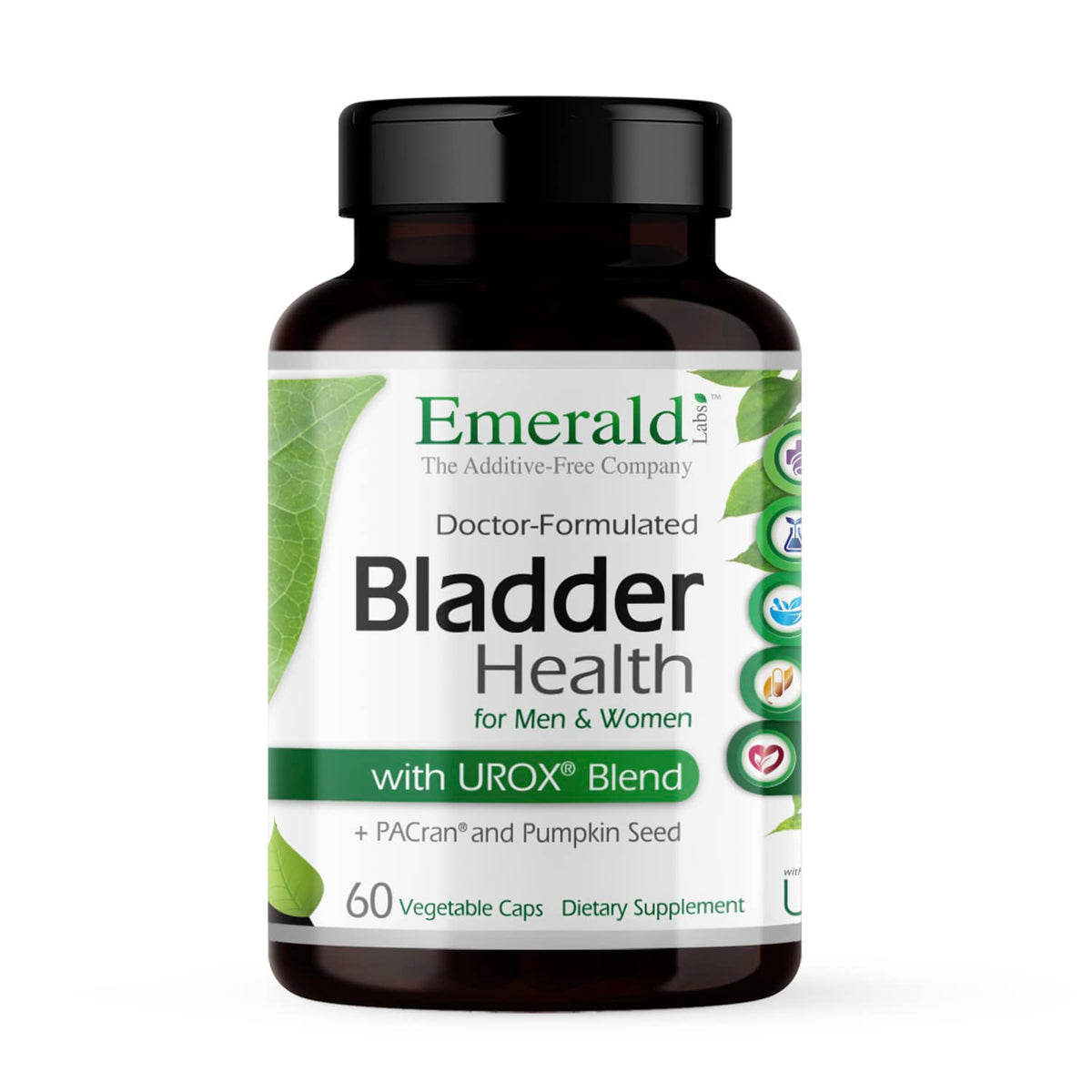 EMERALD LABS Santé Vessie – bouteille de capsules, soutien quotidien potentiel.
