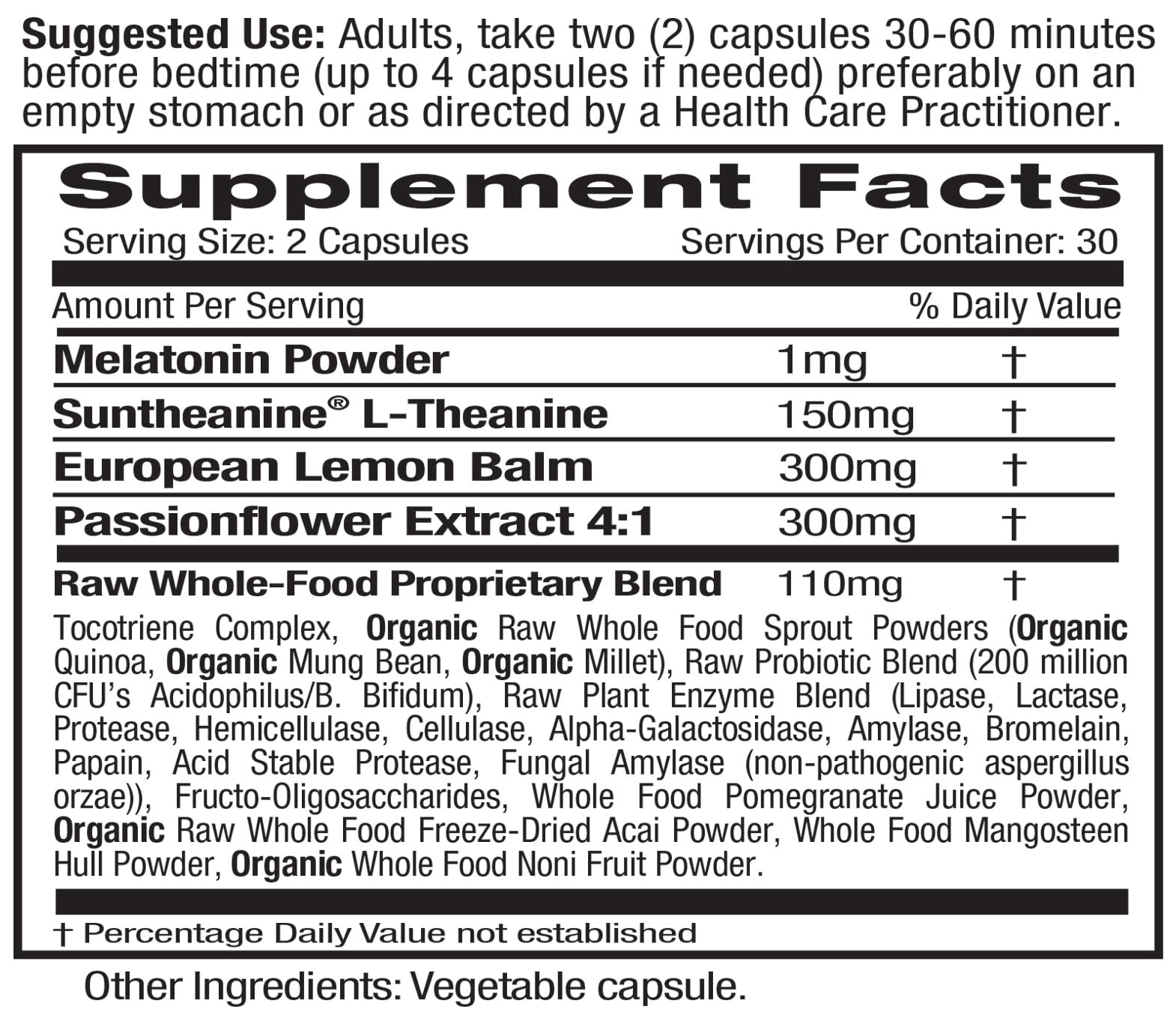 Bouteille Sleep Health Emerald Labs avec 60 capsules vegan et sans gluten pour usage pratique.