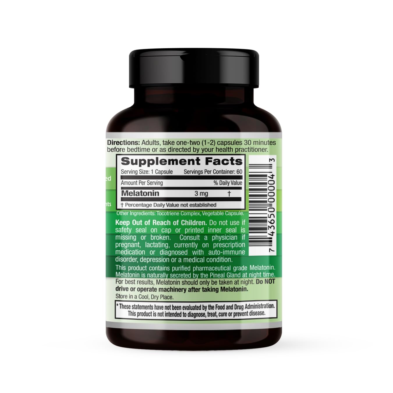 EMERALD LABS Sweet Dreams melatonine – gelules faciles pour favoriser le sommeil.