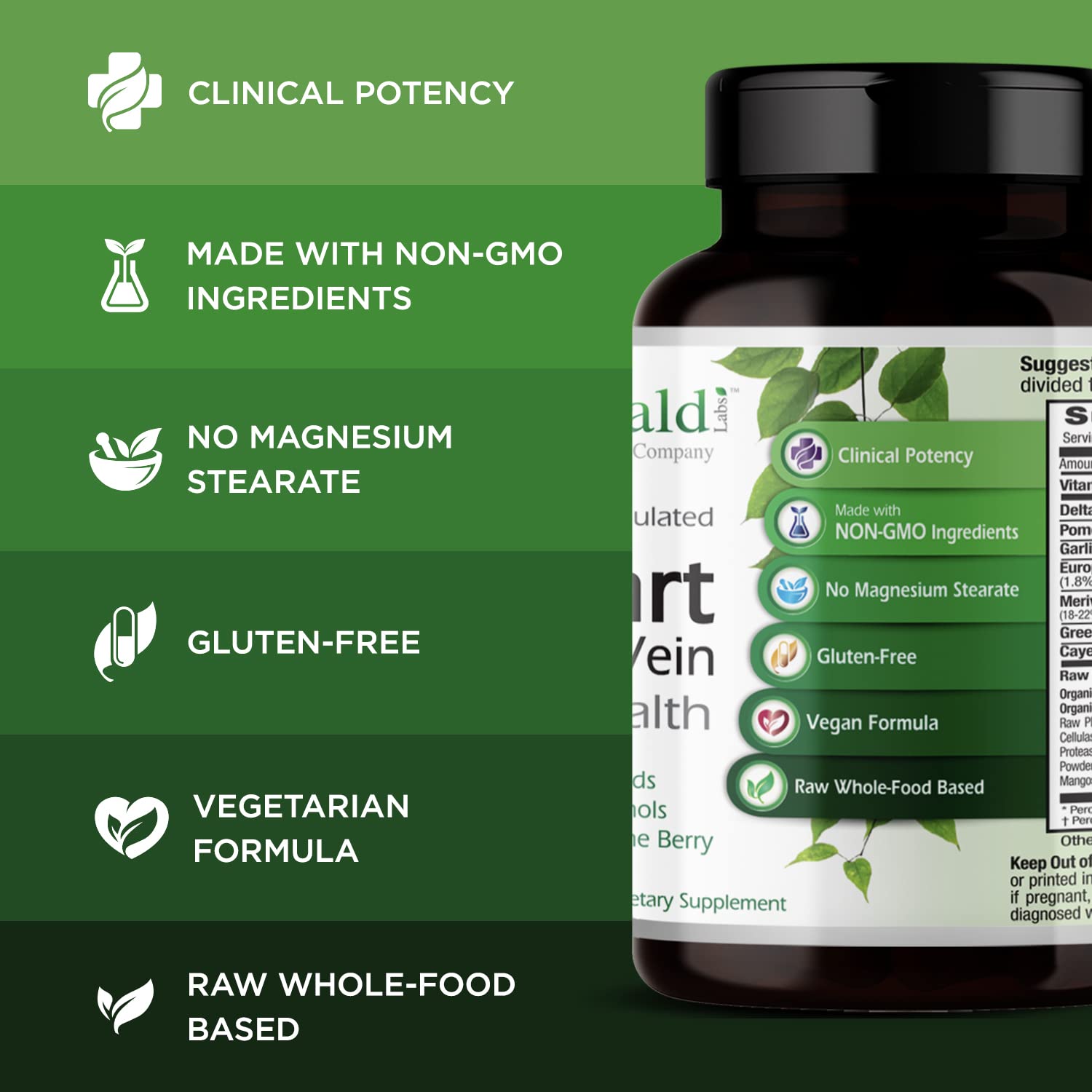Emerald Labs Vitamine K2 MK7 Capsules: soutien potentiel pour une fonction vasculaire et osseuse équilibrées.