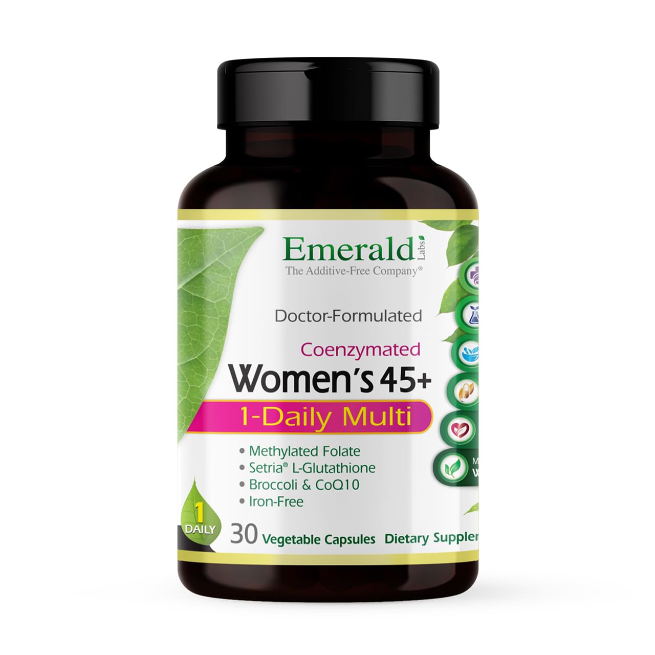 EMERALD LABS Femme 45+ — bouteille-avant: énergie quotidienne avec vitamines essentielles