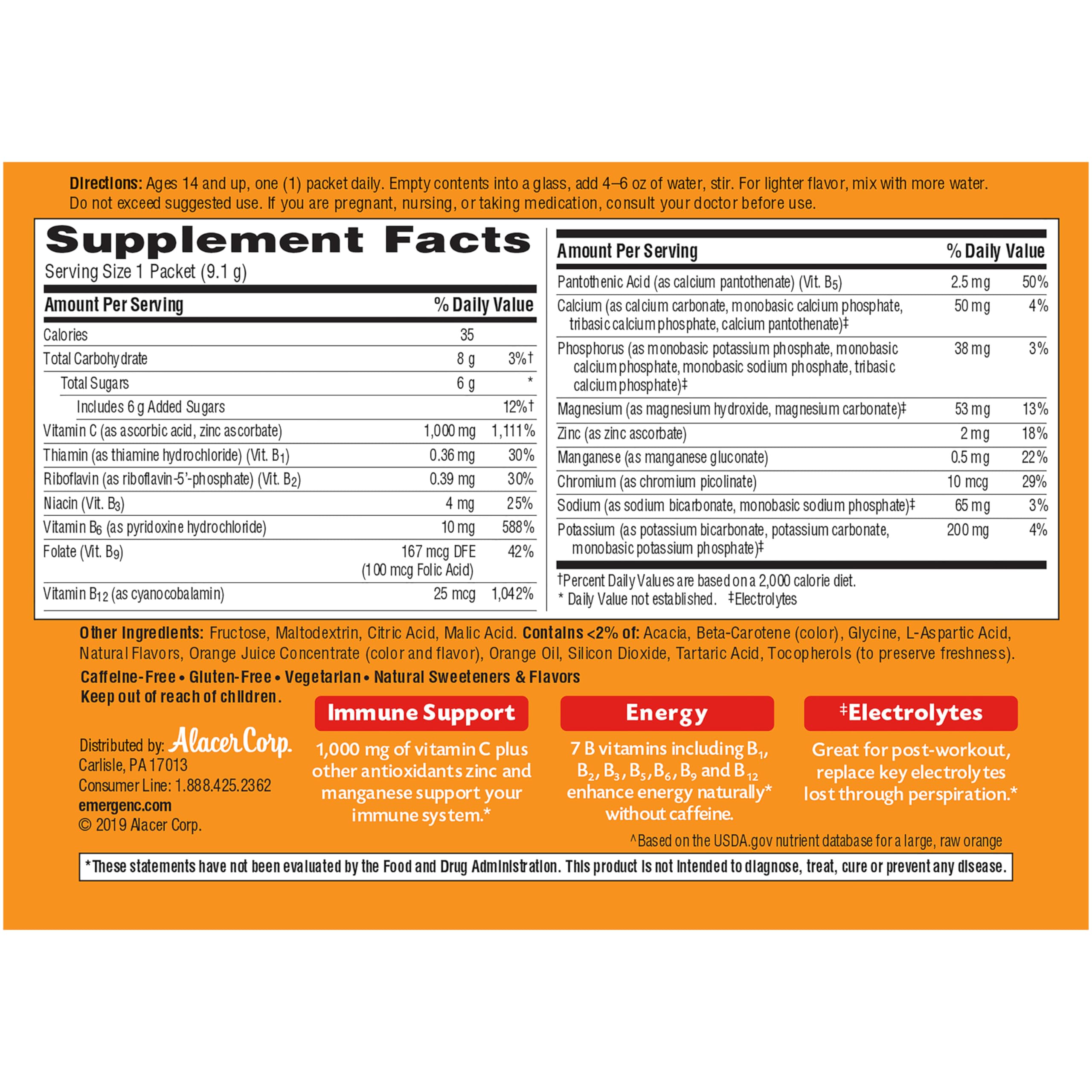 Gommes et comprimés à mâcher Emergen-C, option originale pour consommation pratique.
