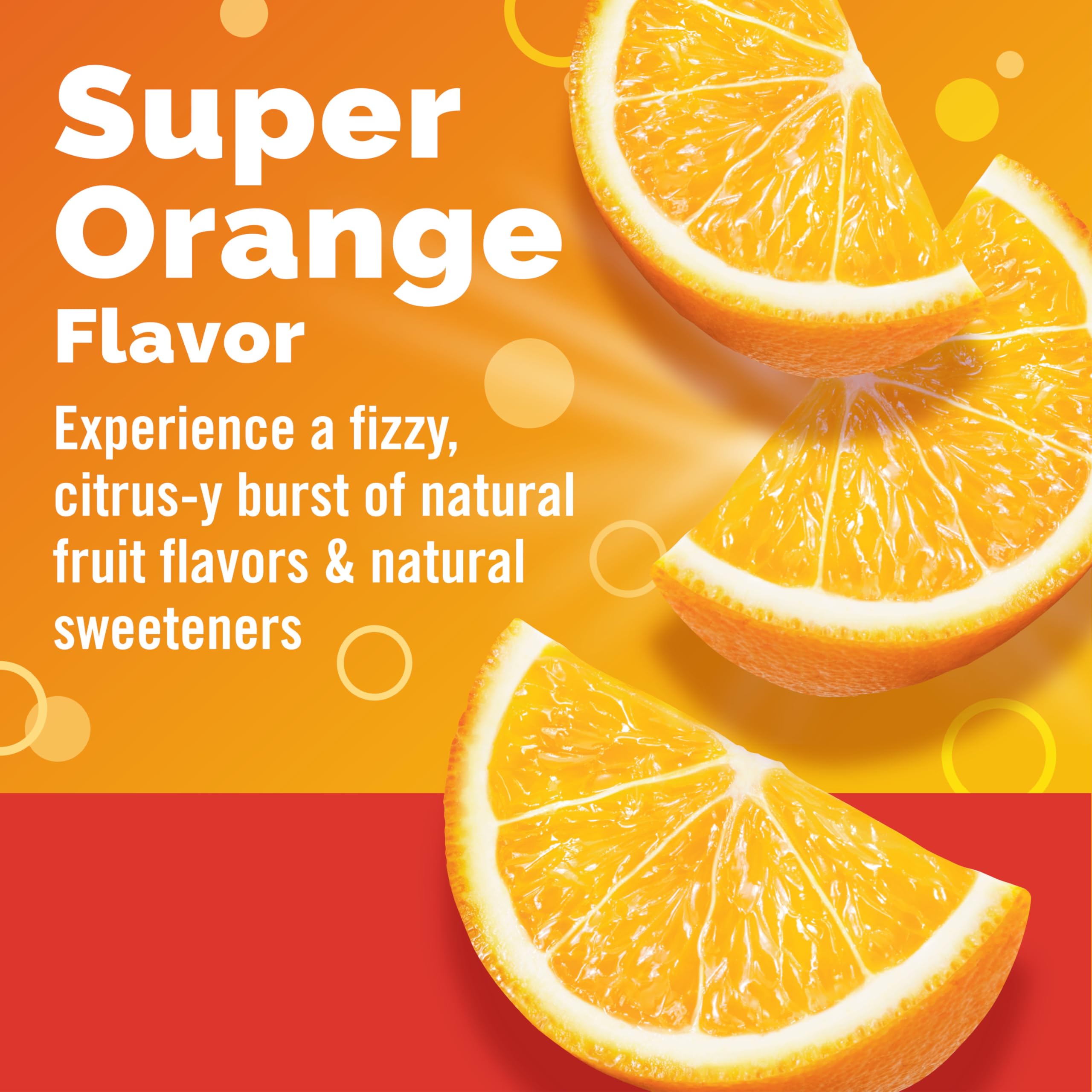 Goût orange naturel d’Emergen-C, expérience fruitée et rafraîchissante.