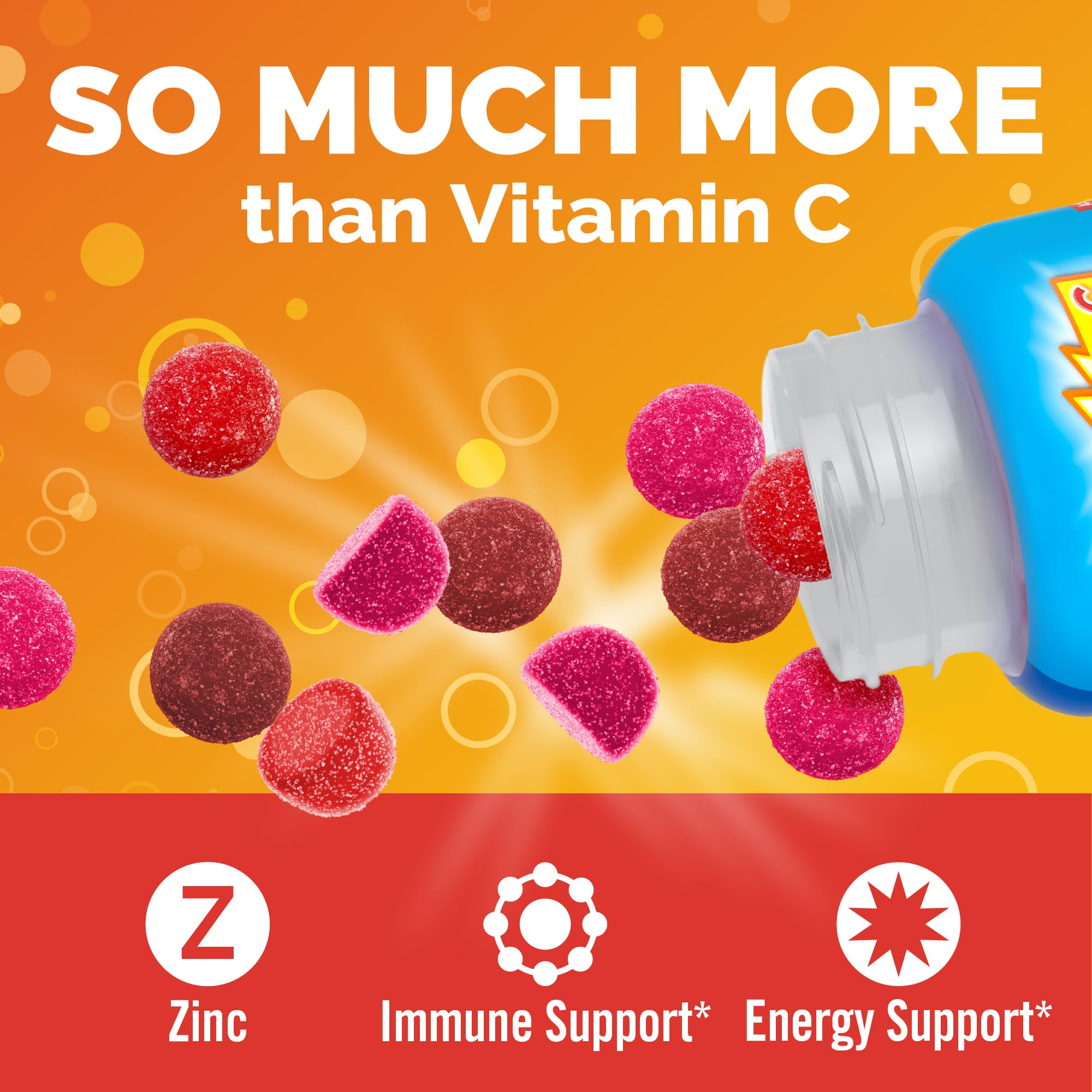 Gomme Emergen-C Kidz Berry Bash, goût fruité apprécié des enfants