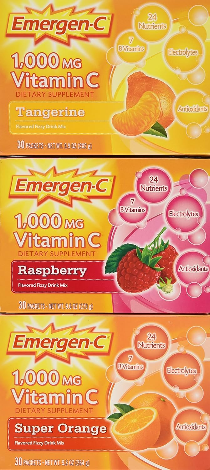 Emergen-C sachet Super Orange, boisson pétillante prête à boire