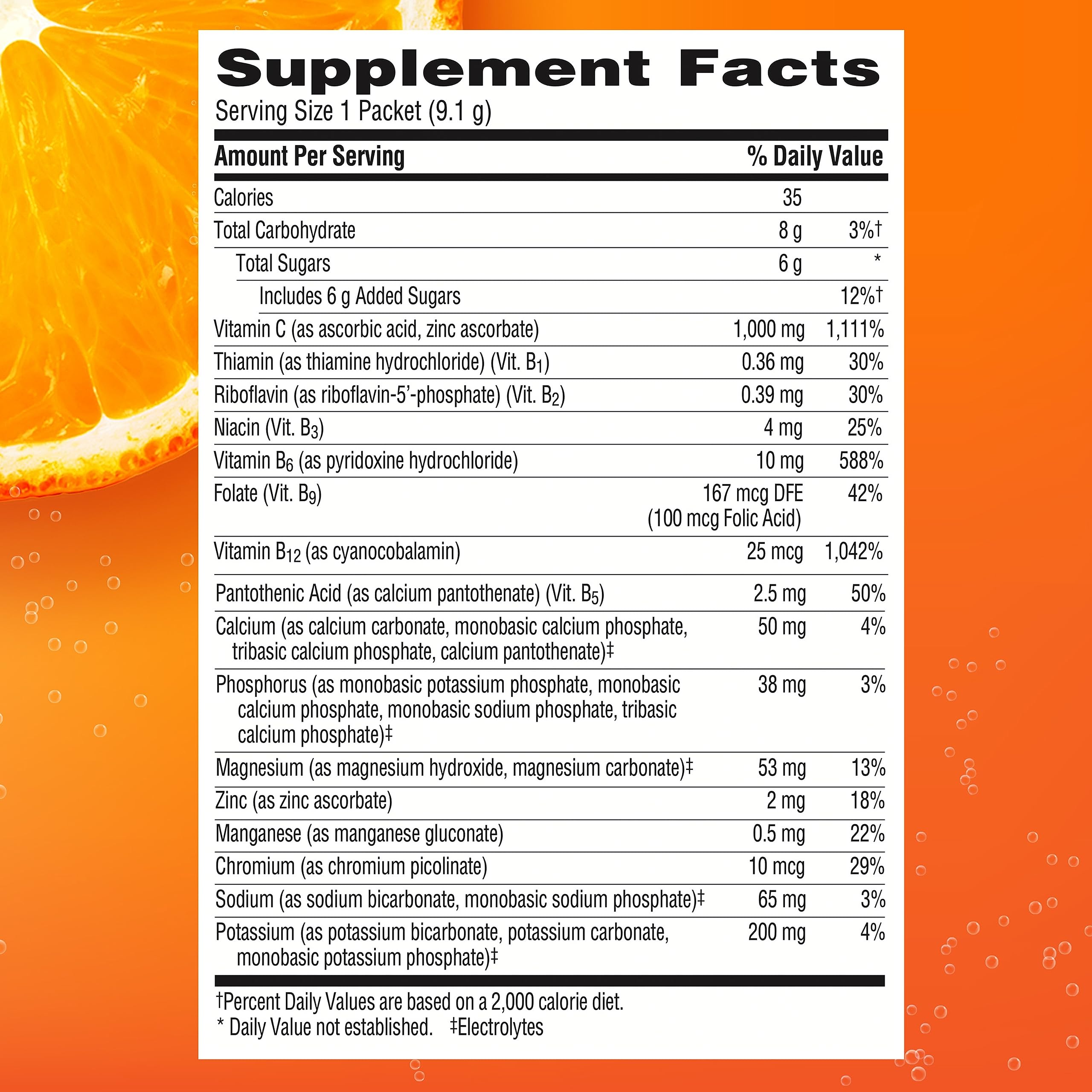 Emergen-C sans gluten, végétarien et sans caféine pour tous les modes de vie.
