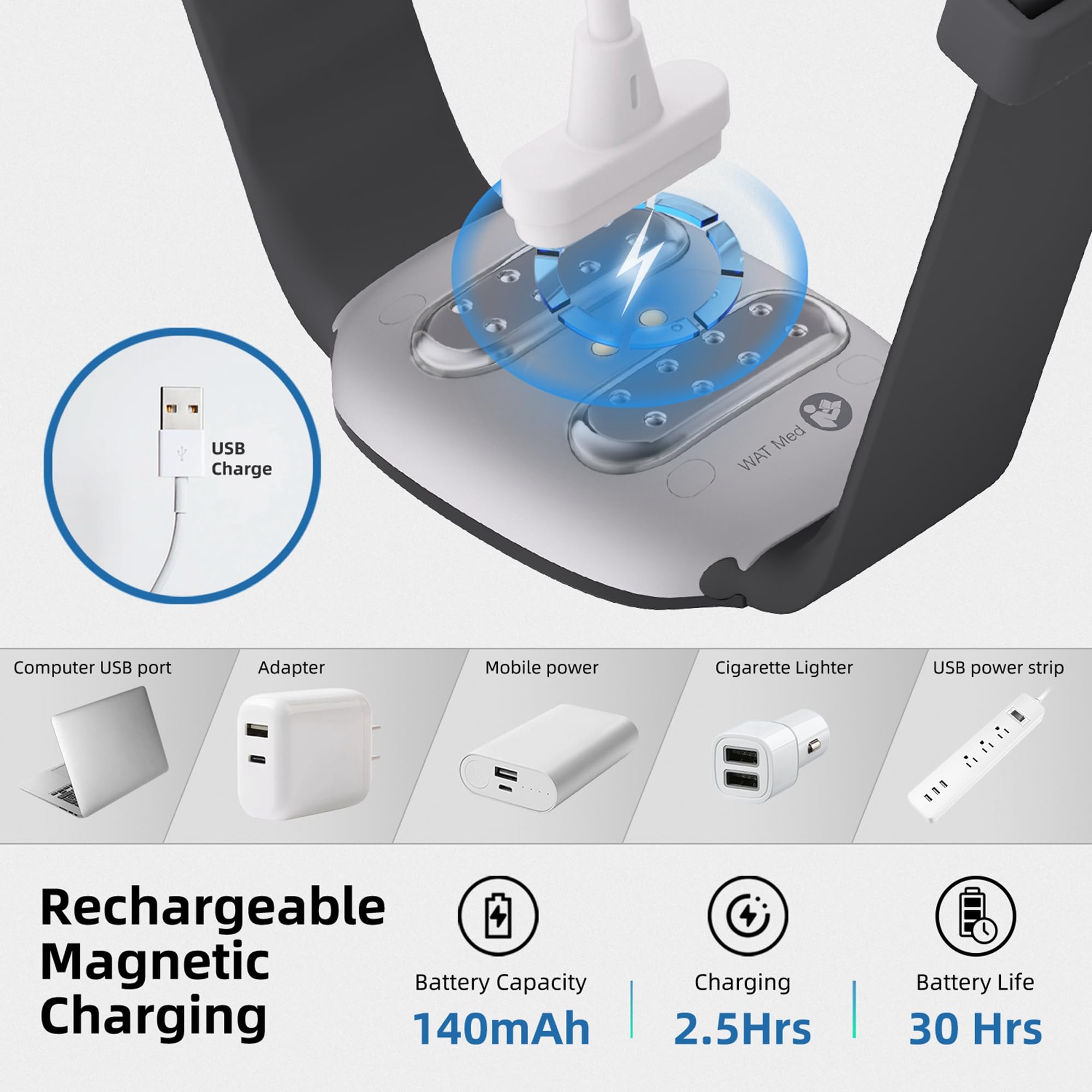 Charge magnétique USB – EmeTerm pour recharge pratique.