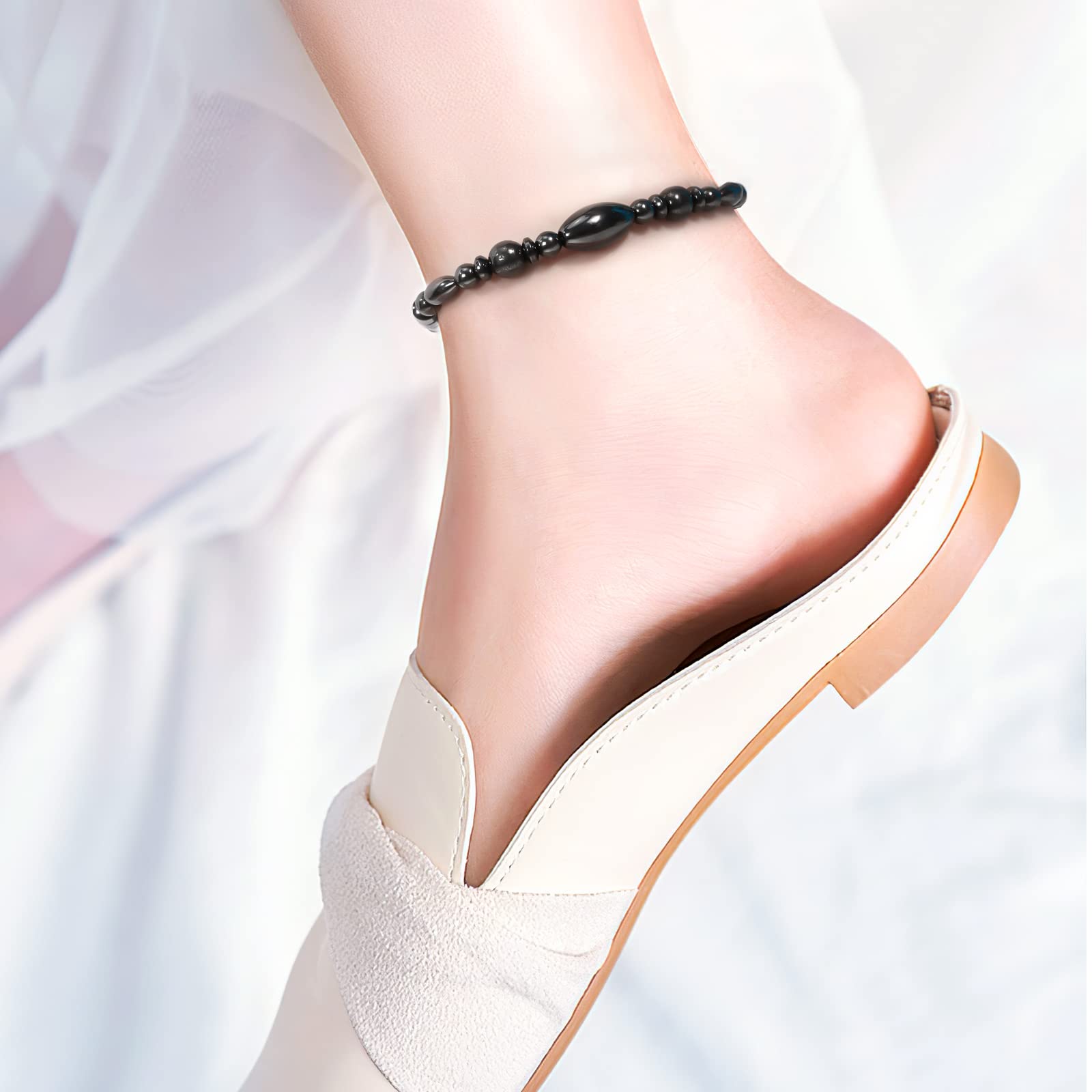 Ensemble de deux bracelets-cheville Emibele, prêt à porter pour homme et femme.