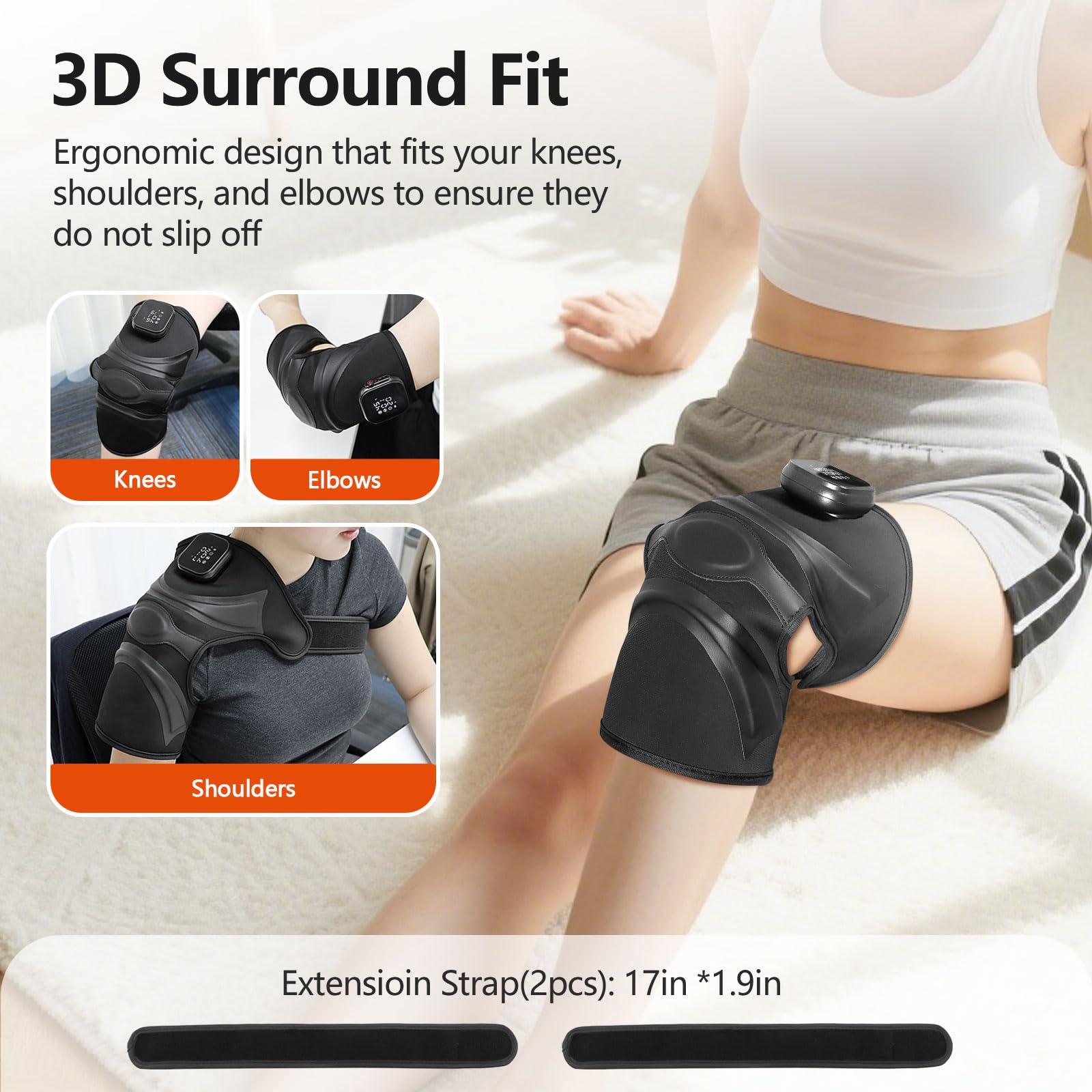 Emicool masseur genou portable sans fil utilise a domicile ou au bureau