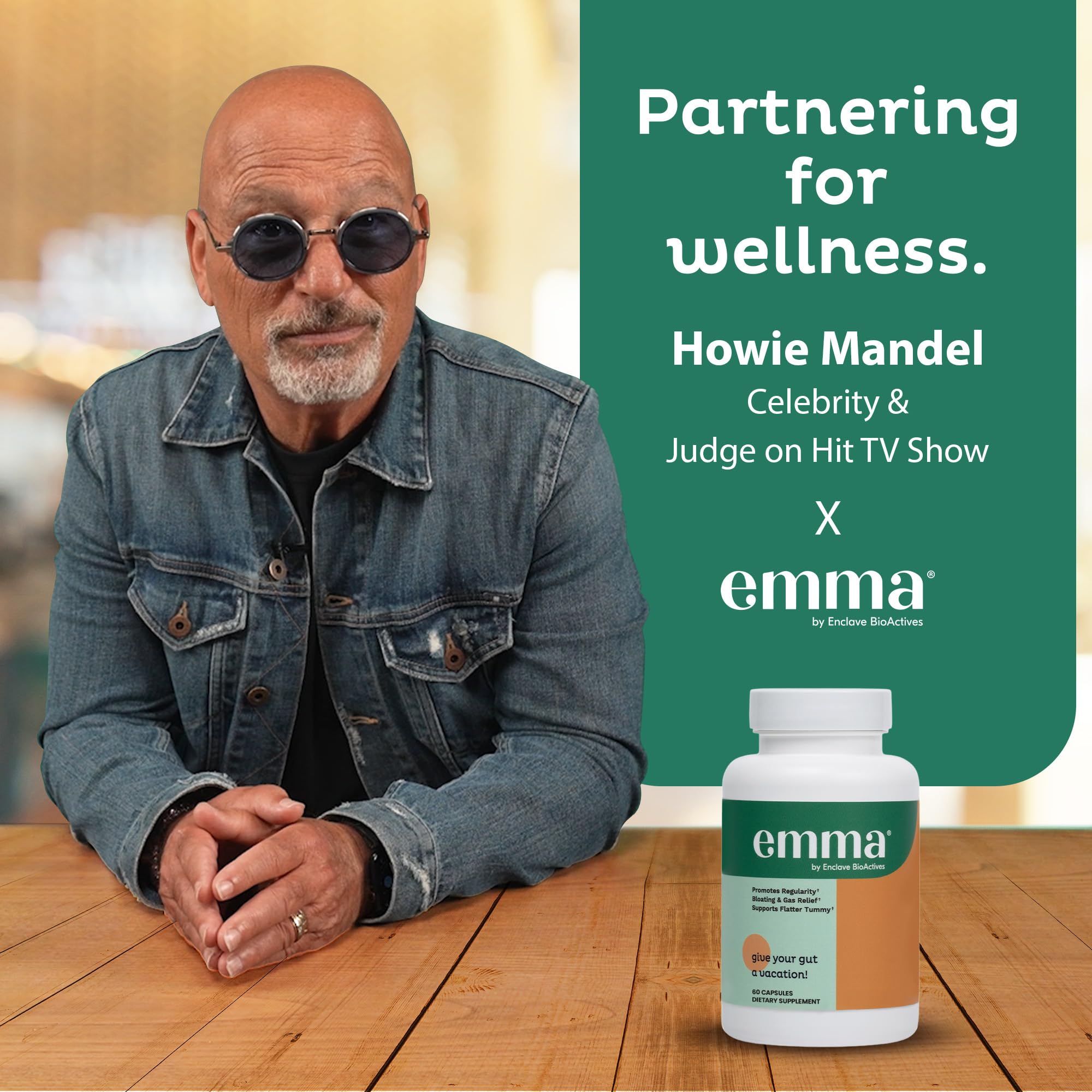 Capsules Emma Gut Health compactes pour usage quotidien pratique.