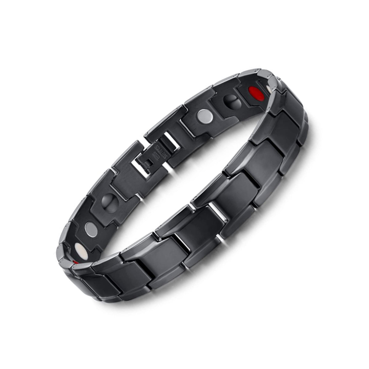 Bracelet magnétique Emmori noir, design élégant pour le quotidien.