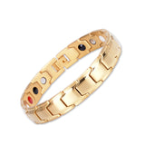 Bracelet magnétique Emmori couleur or vu de face, style chic et discret.