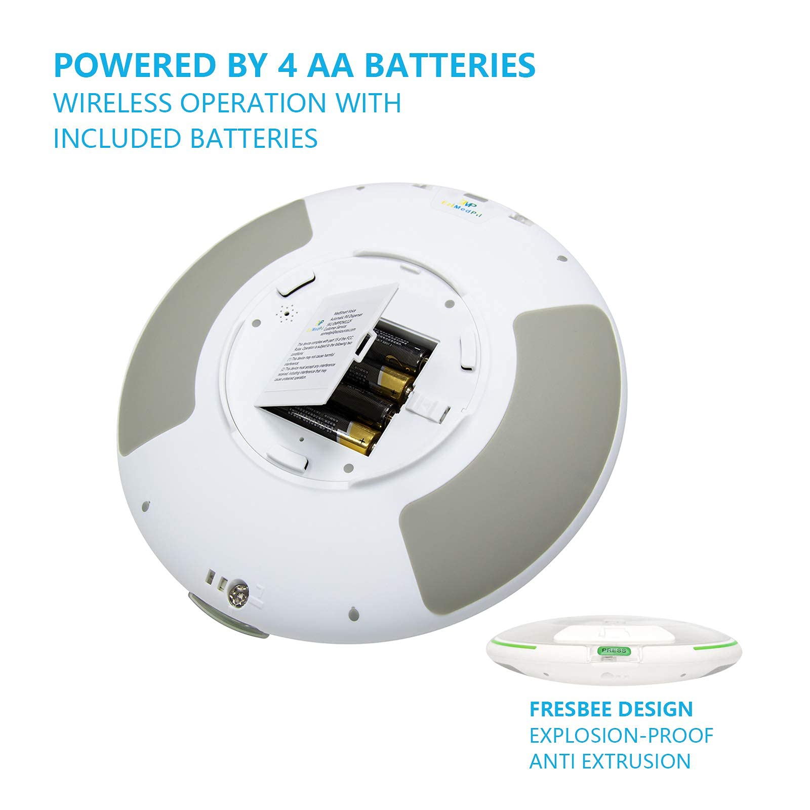 EMP EZIMEDPIL alimentation-batterie-4aa-incluse, pratique en voyage.