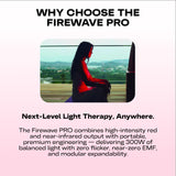 Puissance 300W de Firewave Pro offrant une intensité lumineuse soutenue.