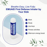 EMUAID inhalateur nasal soutenant la respiration lors d’activités quotidiennes.