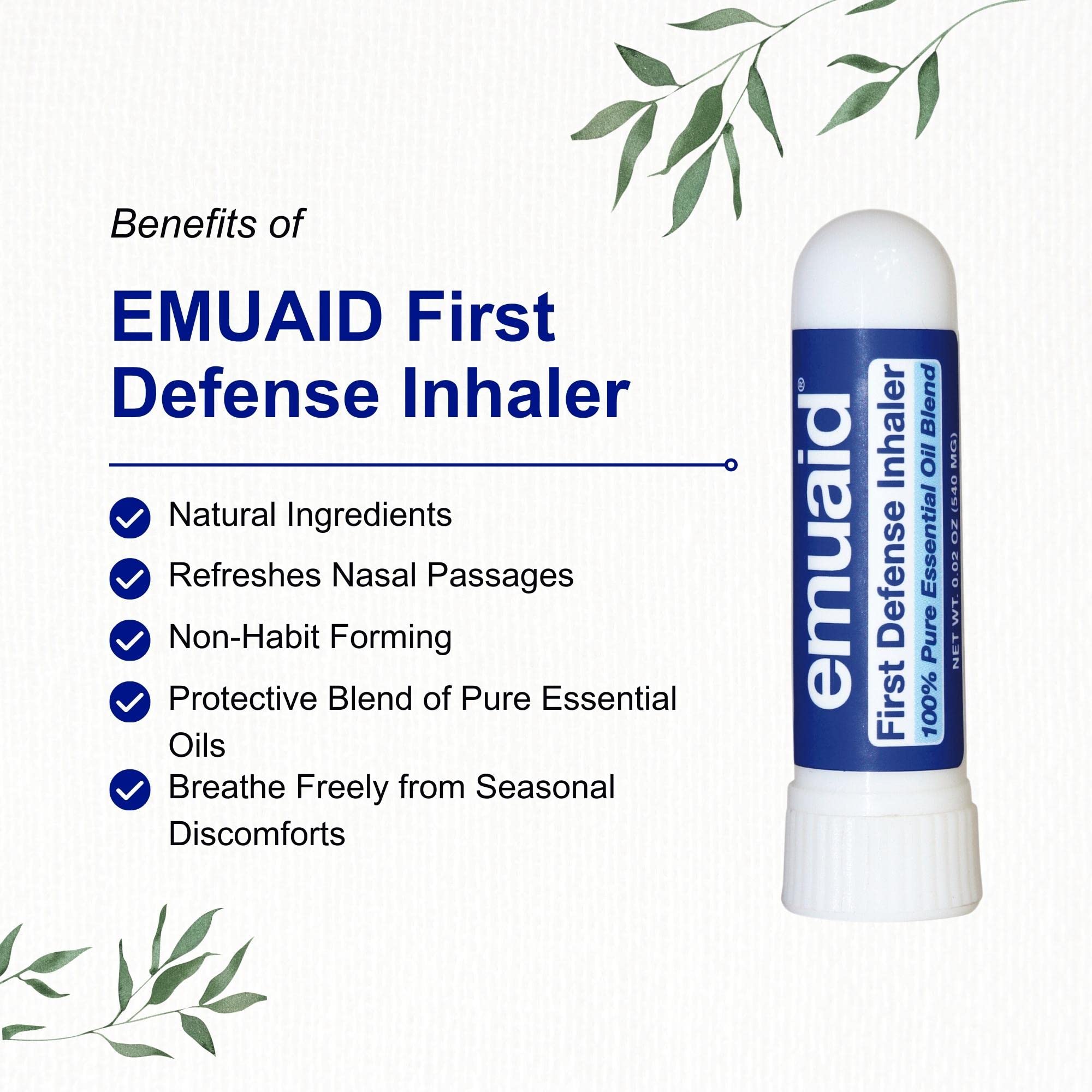 EMUAID inhalateur nasal utilisé au quotidien pour une sensation de fraîcheur rapide.