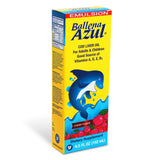 Ballena Azul Emulsion: étiquette affichant vitamines A, D, E et B1.