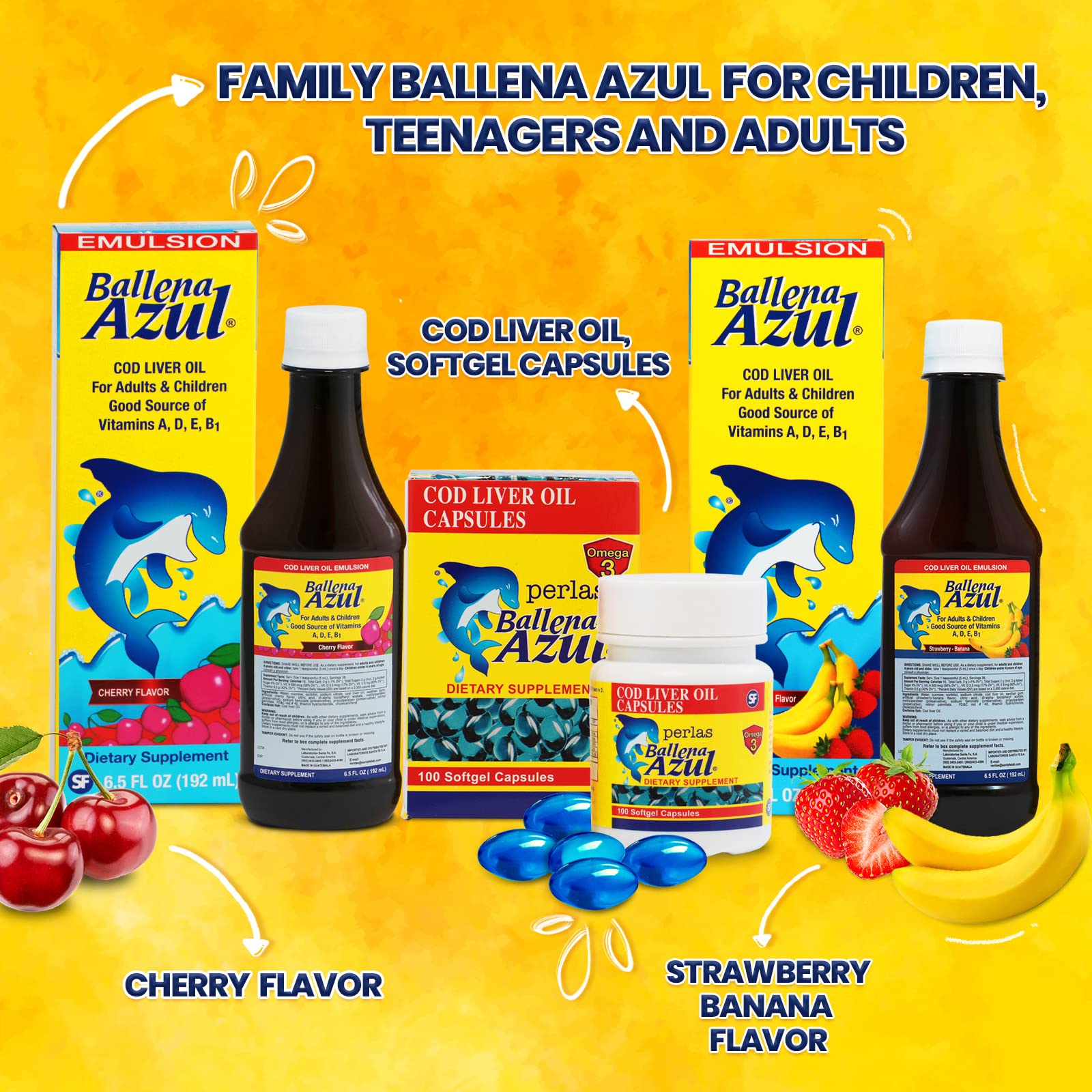 Ballena Azul Emulsion: saveurs variées adaptées à l'enfant et l'adulte.