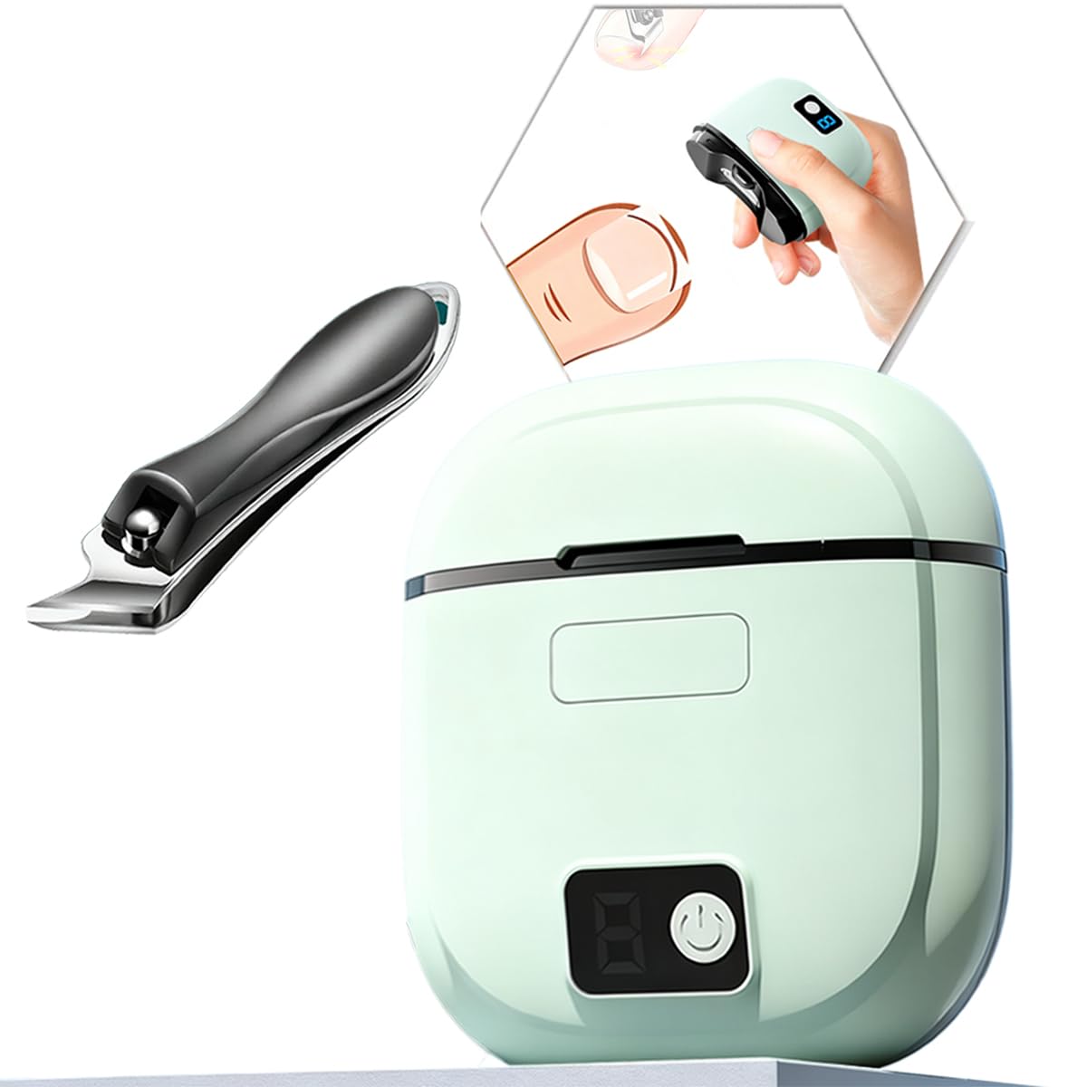 EMWEYKE clippeur d’ongles électrique avec LED: précision lumineuse pour des coupes nettes
