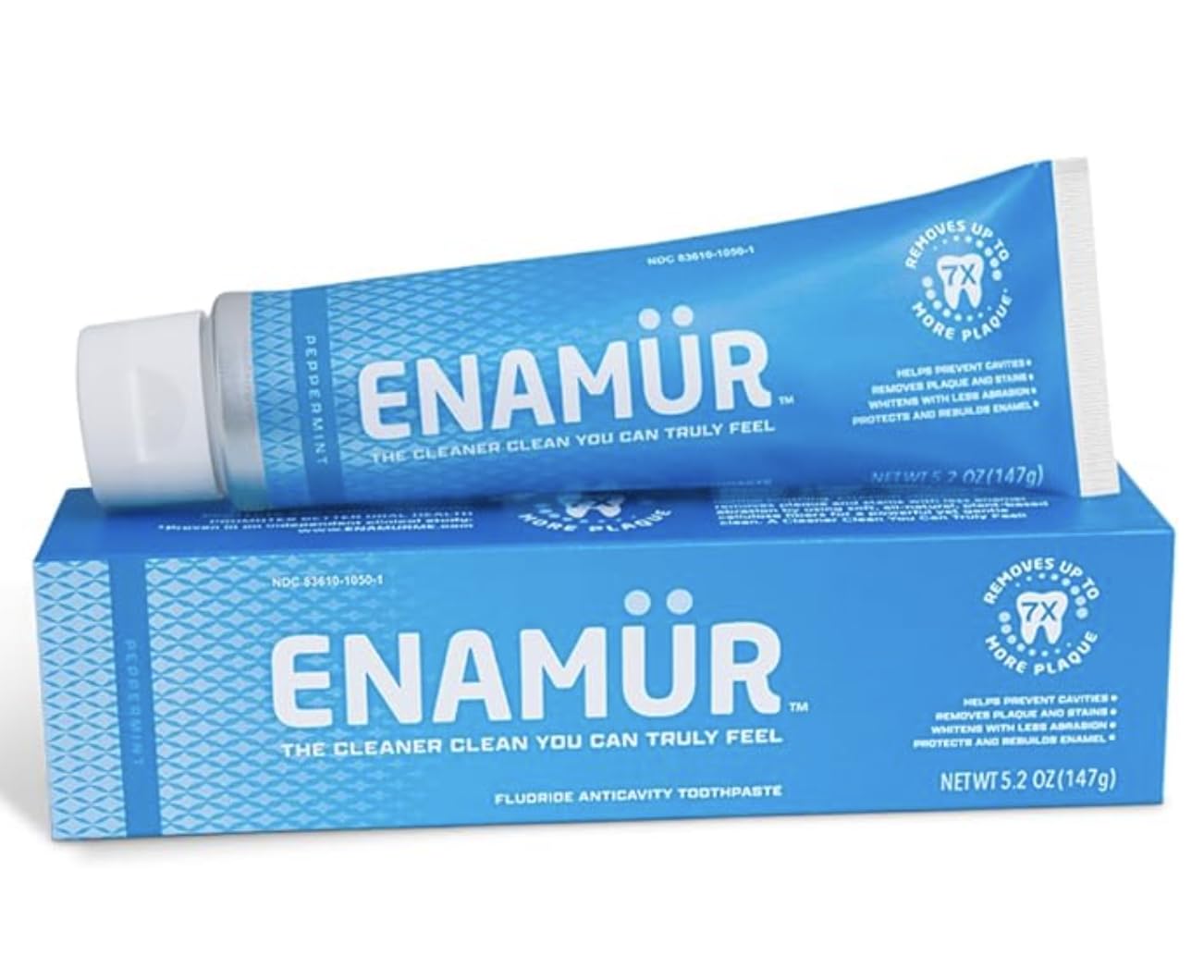 ENAMUR Pâte dentifrice premium avancé sur tube élégant pour un usage quotidien et frais.