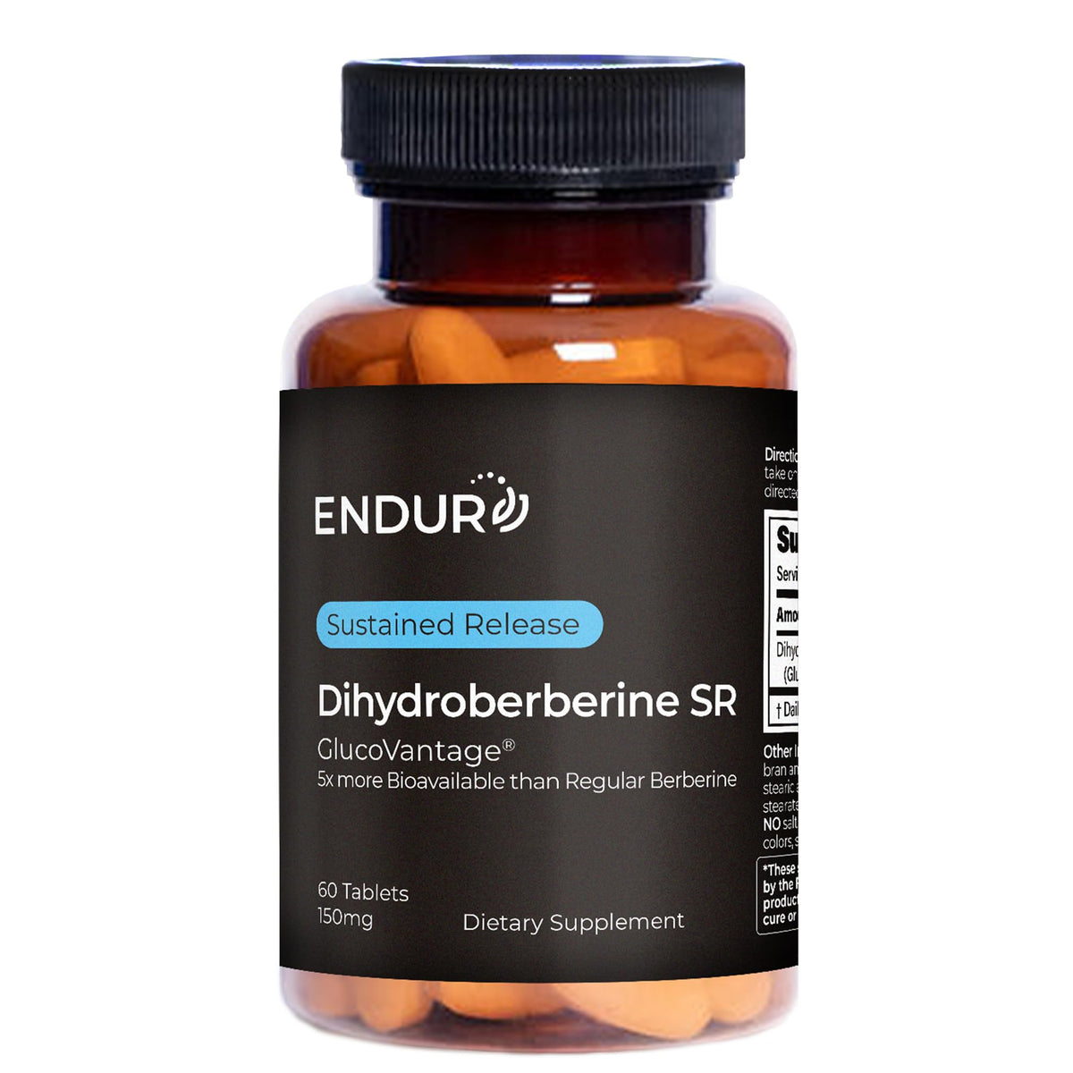 Endur Dihydroberberine SR – bouteille, présentation claire et potentiel soutien métabolique