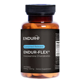 Endur-Flex, bouteille Endurance Products visible, soutien potentiel des articulations pour mobilité active.