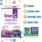 Logo Ener-C indiquant vegan et sans gluten.