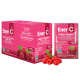Ener-C pochette poudre vitamine et électrolyte rouge, hydratation rapide et goût fruité.