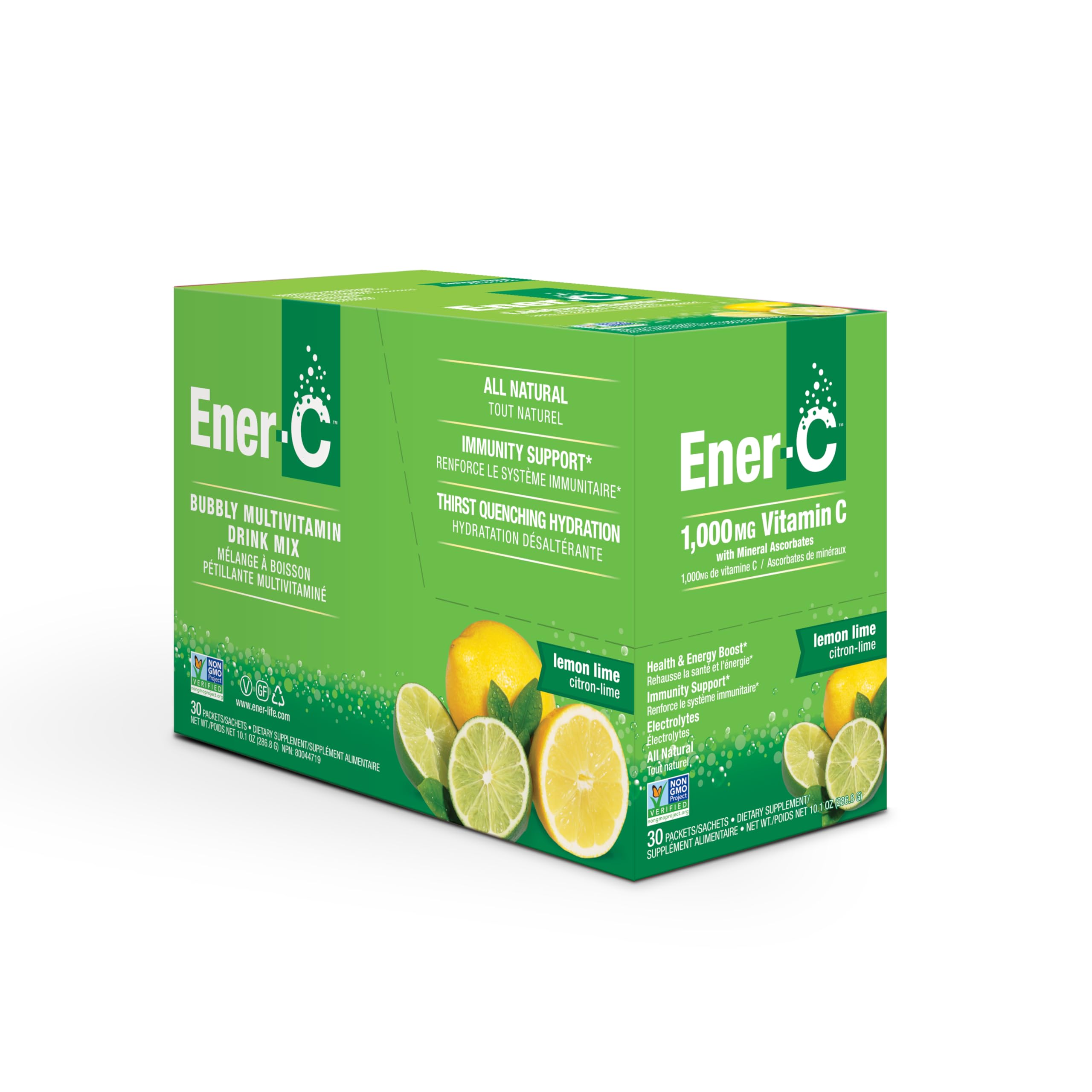 Ener-C poudre vitaminée pour préparation d'eau, soutien quotidien
