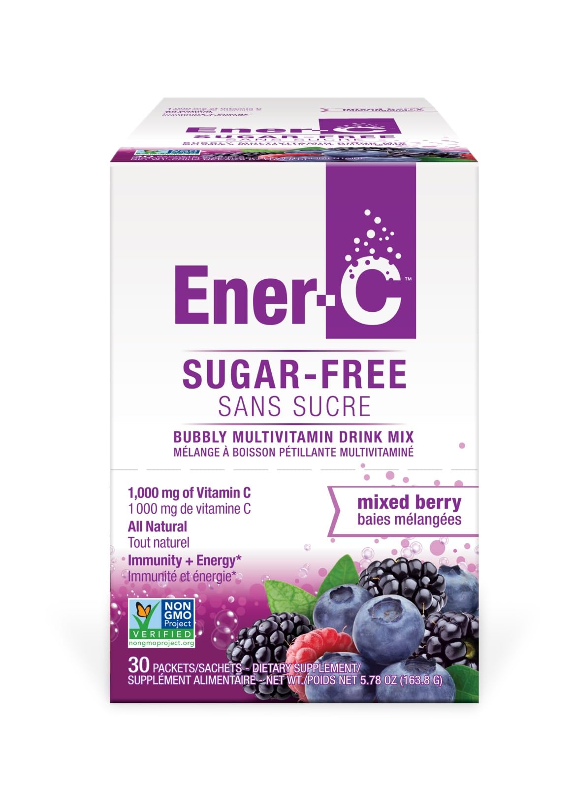 Ener-C sachets diluant dans l'eau, hydratation pratique sans sucre.