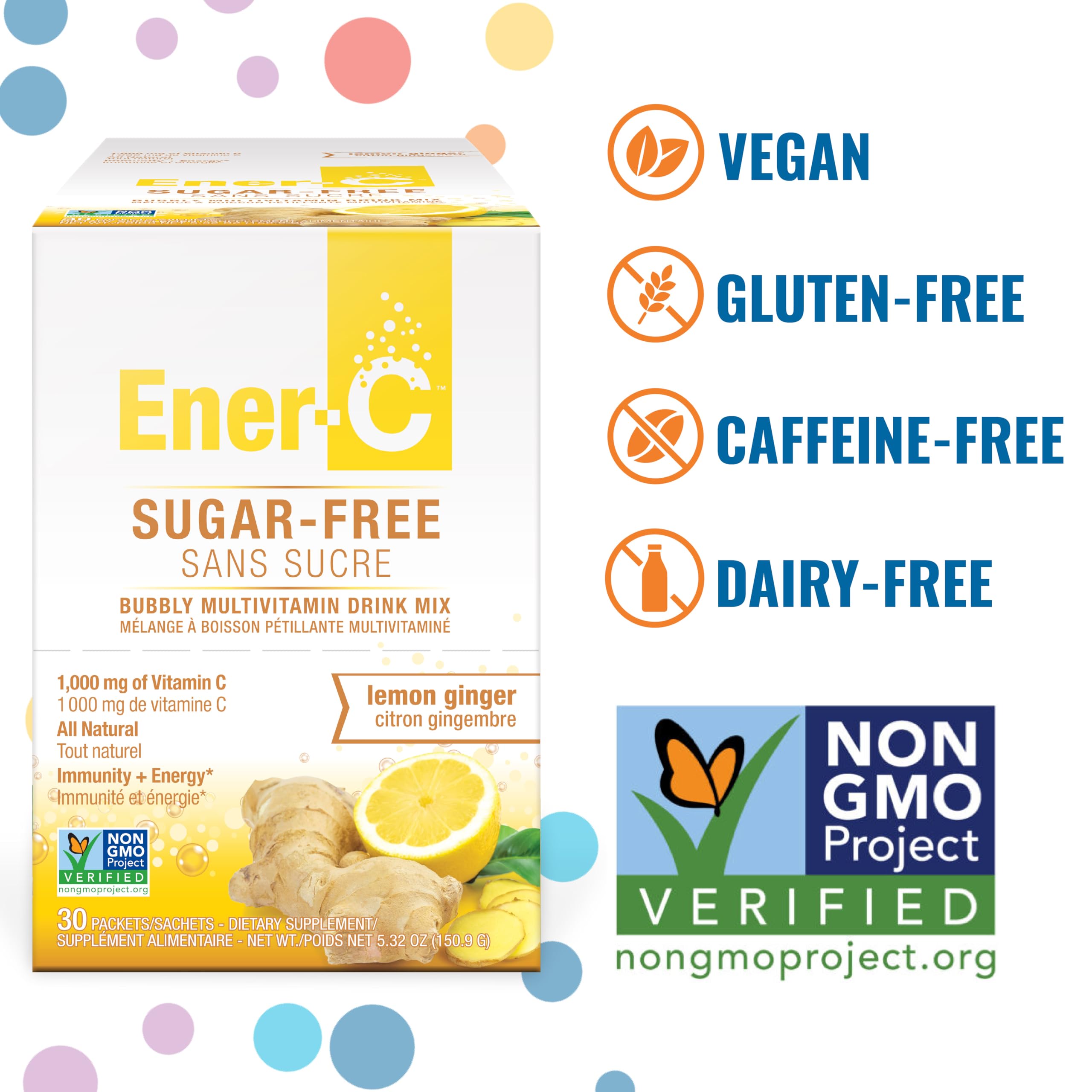 Sachets Ener-C multivitamine gingembre citron pratique avant l effort