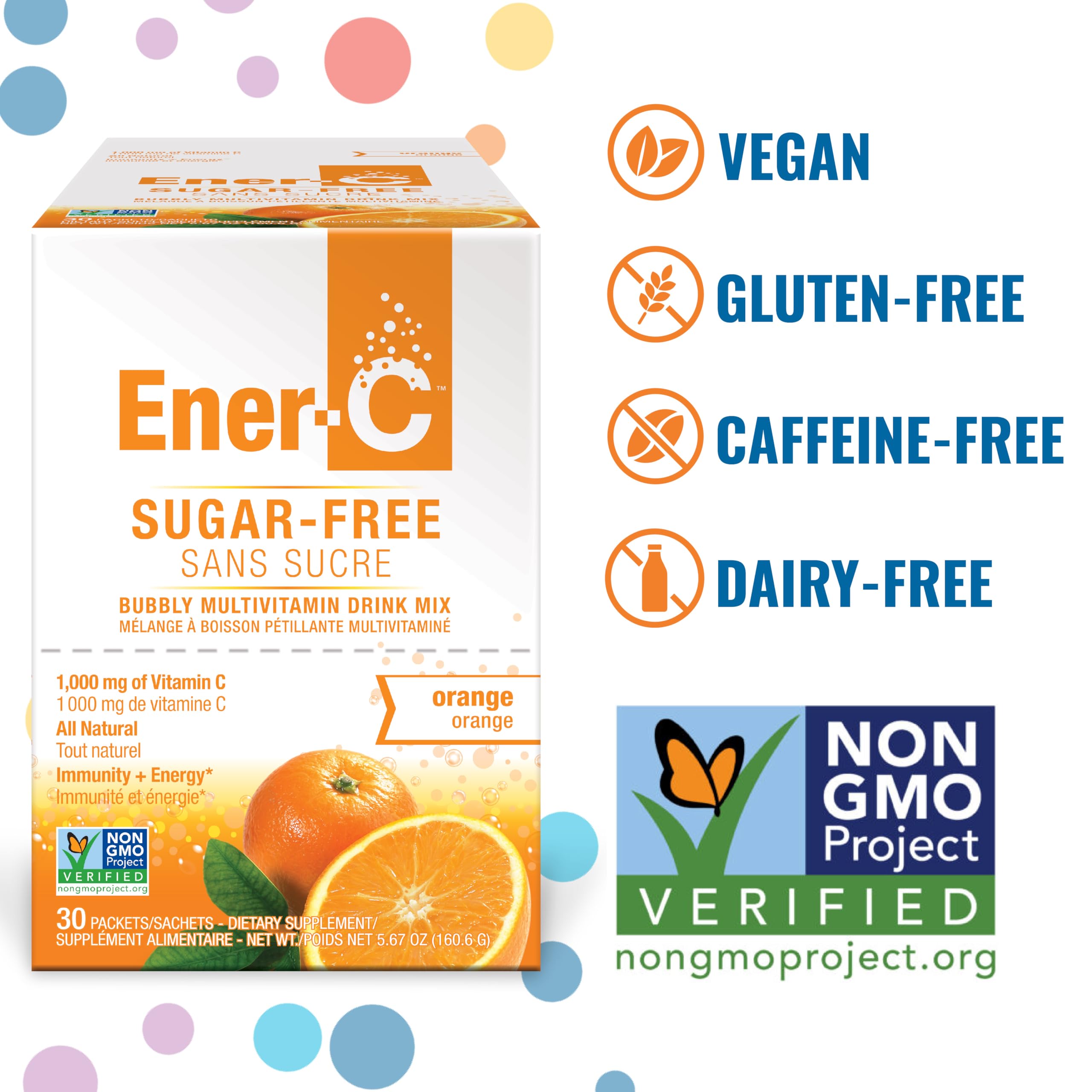 Ener-C vitamine C 1000 mg orange, soutien potentiel à l immunité