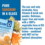 Ener-D saveur fruits reel orange, zero sucre et calories.