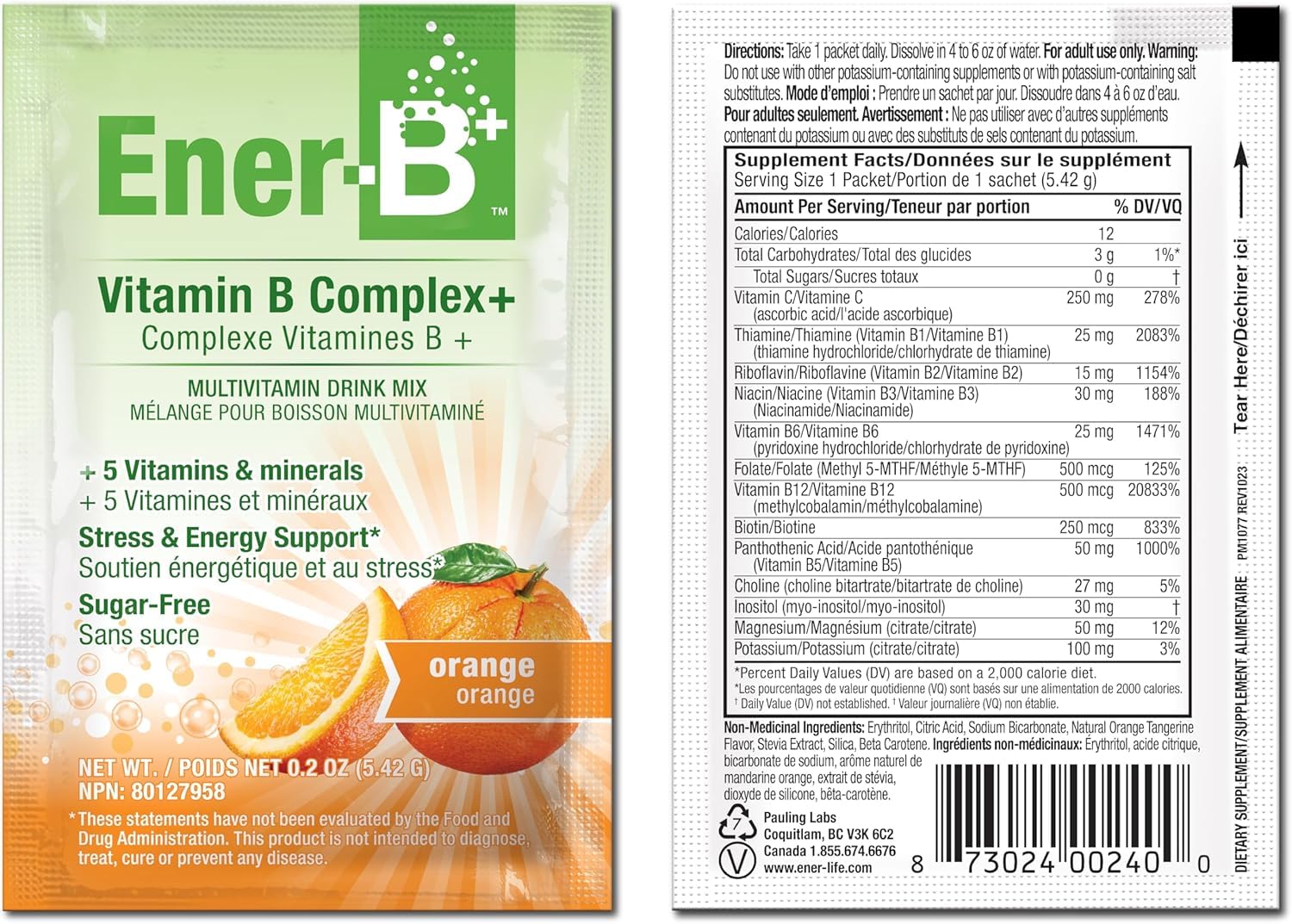 Ener-B+ formule vegan sans gluten adaptée à tous