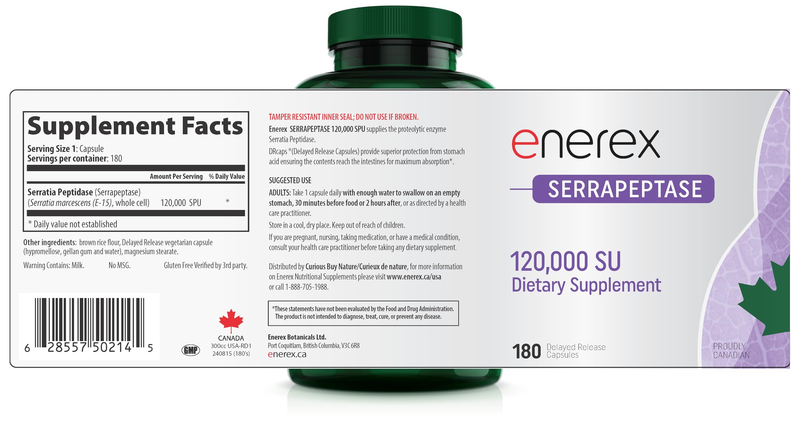 Enerex Serrapeptase rituel quotidien pour habitudes naturelles