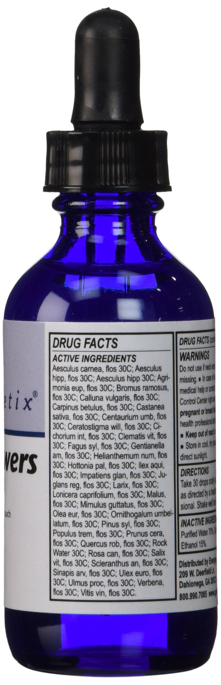 Energetix Champs de Fleurs bouteille et doseur, utilisation lors de périodes anxieuses.