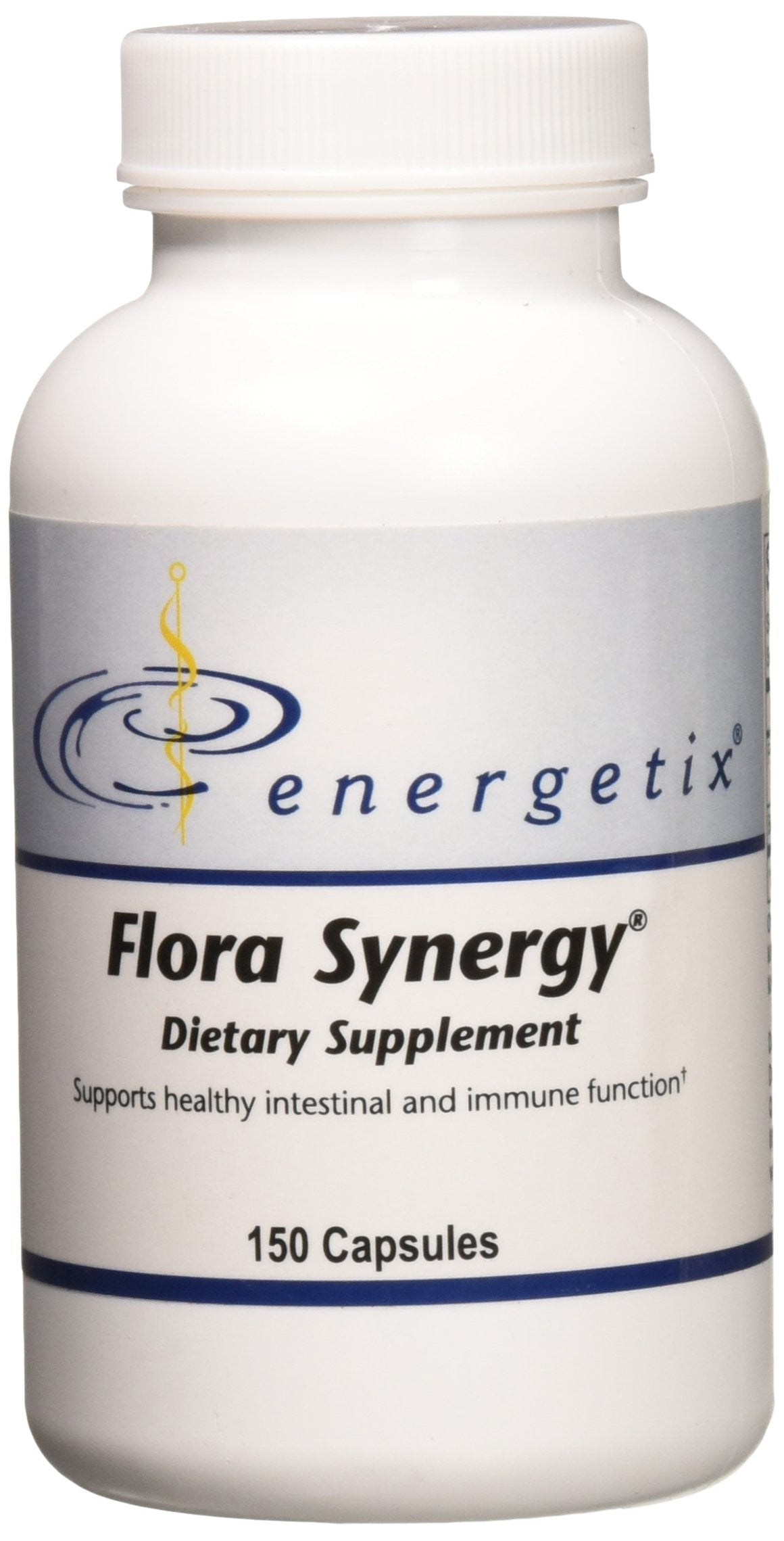 Energetix Flora Synergy, bouteille de 150 capsules pour usage quotidien pratique.